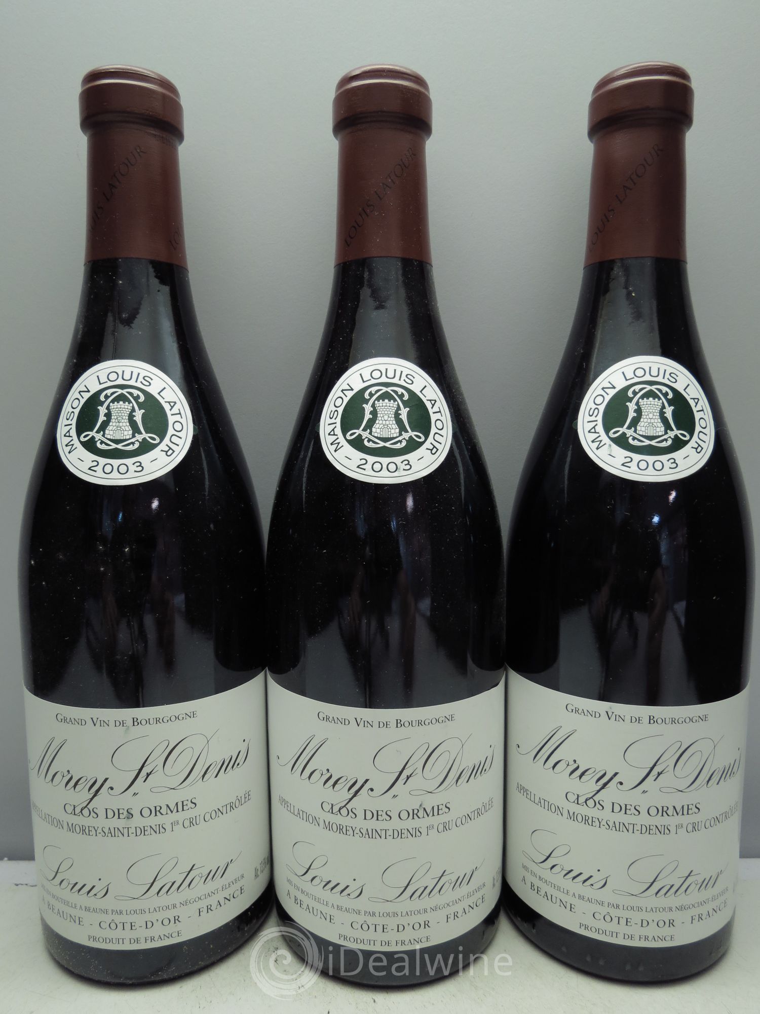 Morey-Saint-Denis 1er Cru Louis Latour 2003 - Lot de 3 bouteilles - 0