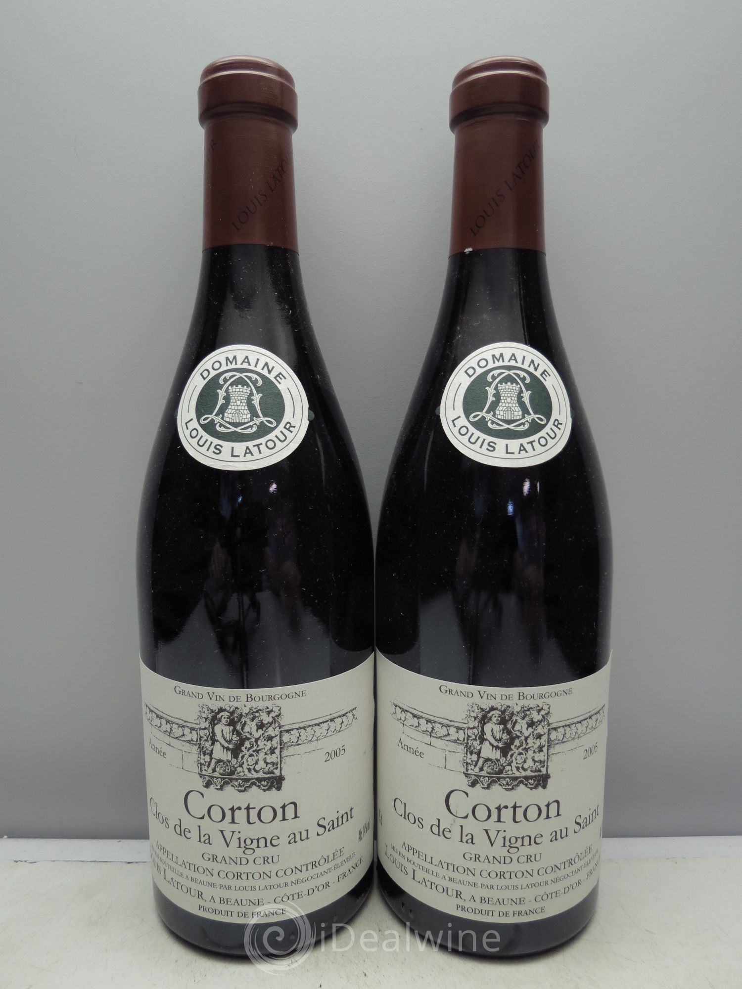 Corton Grand Cru Clos de la vigne au Saint Louis Latour 2005 - Lot de 2 bouteilles - 0