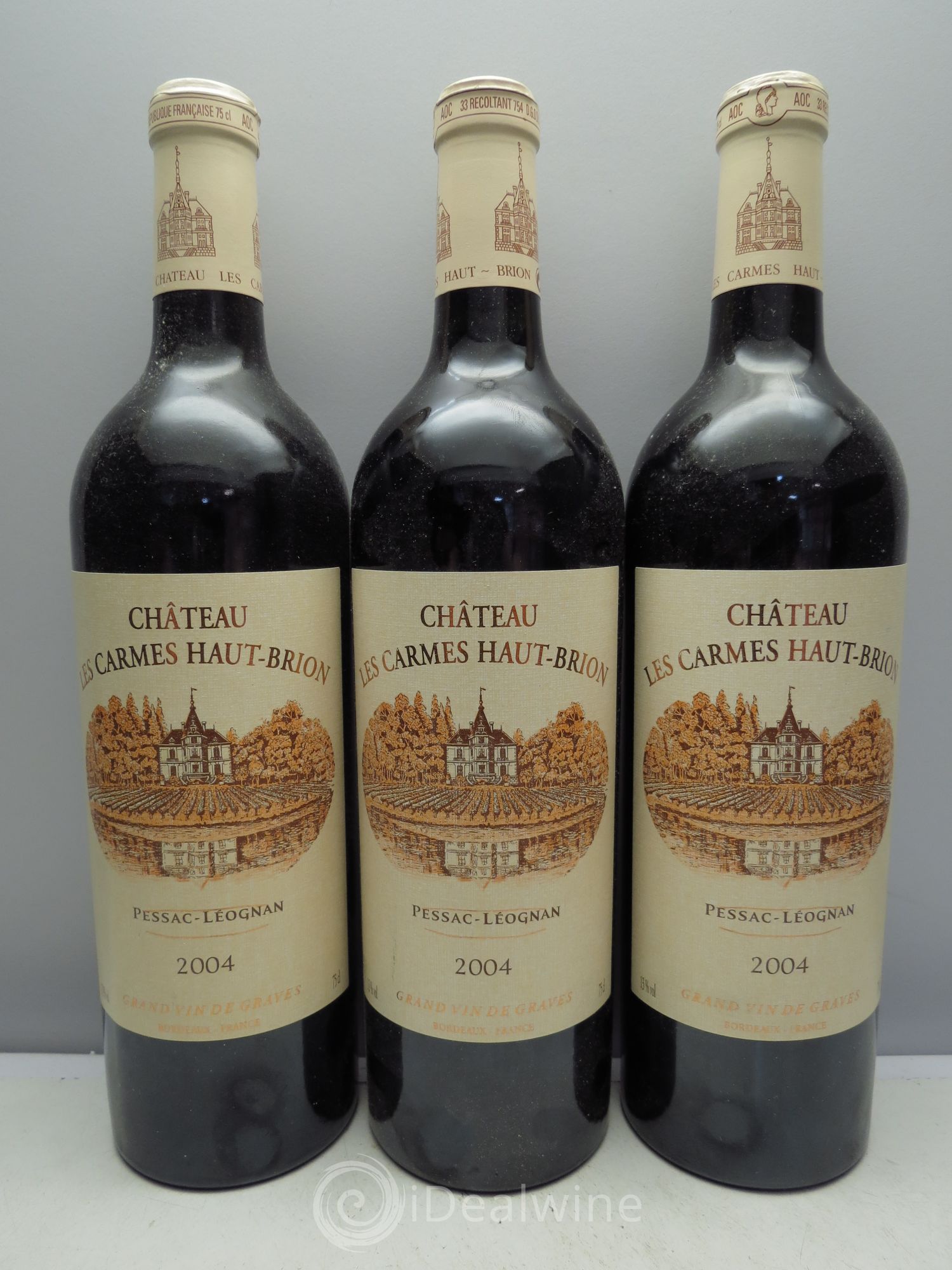Château Les Carmes Haut-Brion 2004 - Lot de 3 bouteilles - 0