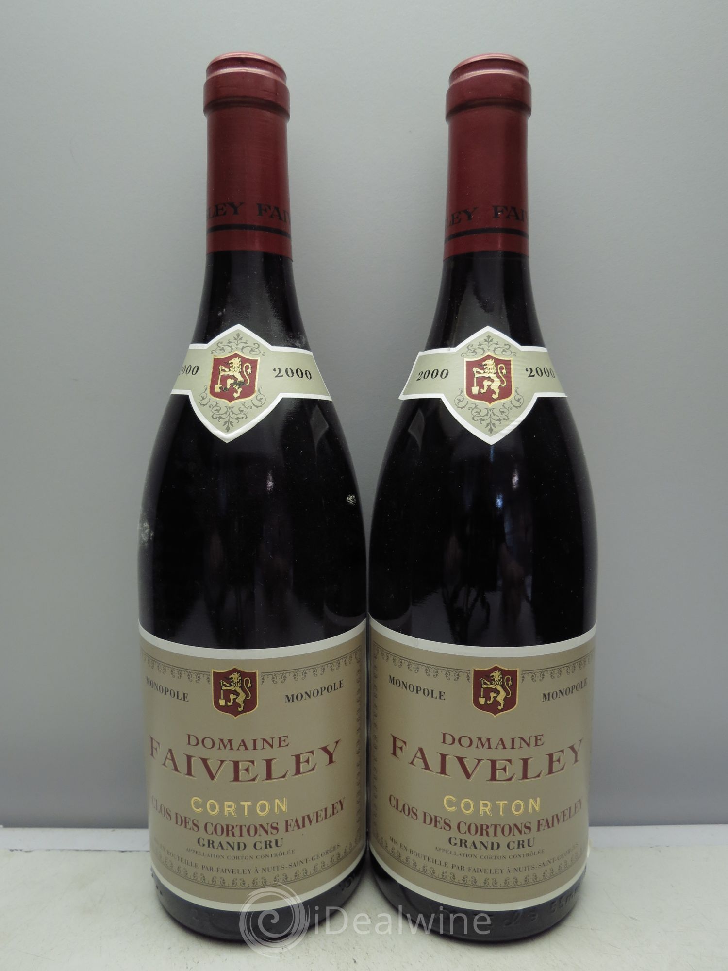 Corton Grand Cru Clos des Cortons Faiveley 2000 - Lot de 2 bouteilles - 0