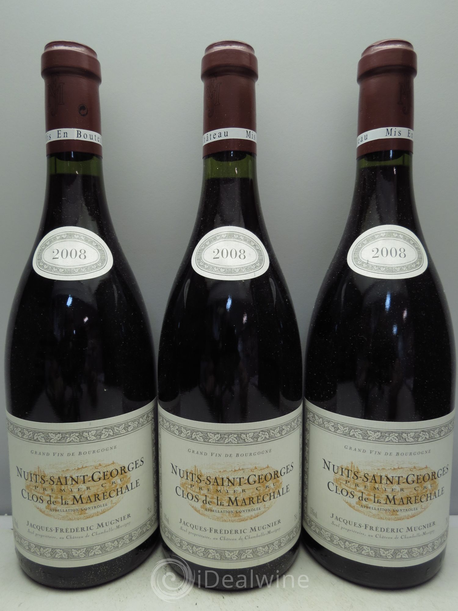 Nuits-Saint-Georges 1er Cru Clos de La Maréchale Jacques-Frédéric Mugnier 2008 - Lot de 3 bouteilles - 0