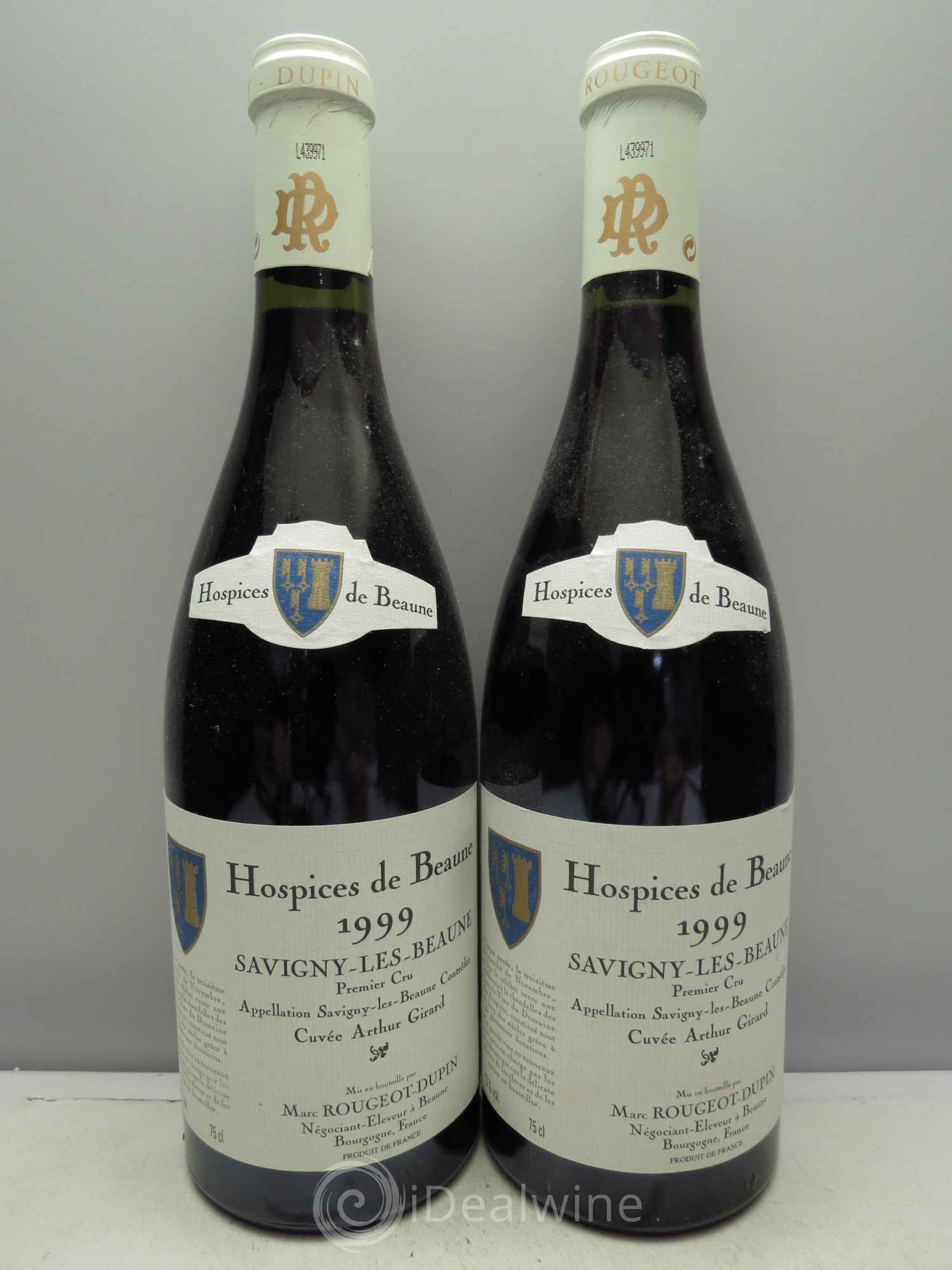 Savigny-lès-Beaune 1er Cru Hospices de Beaune Cuvée Arthur Girard Marc Rougeot-Dupin 1999 - Posten von 2 Flaschen - 0