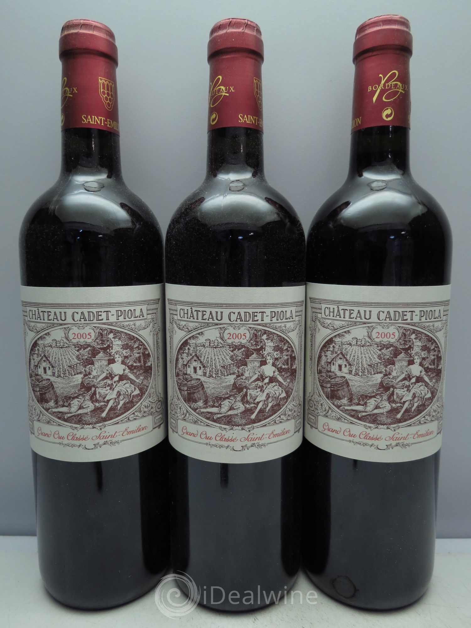 Château Cadet Piola Grand Cru Classé 2005 - Lot de 3 bouteilles - 0