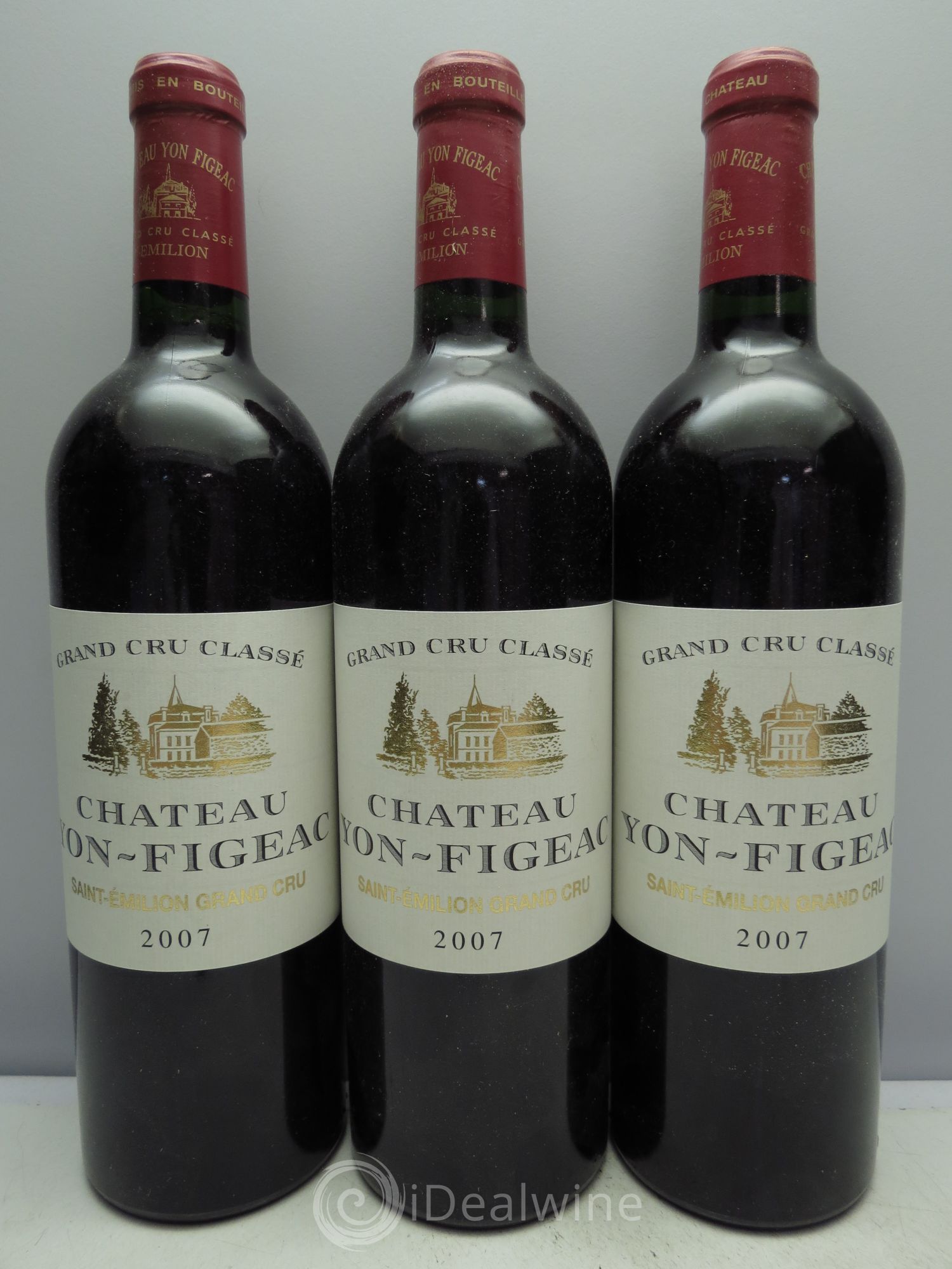 Château Yon Figeac Grand Cru Classé 2007 - Lot de 3 bouteilles - 0