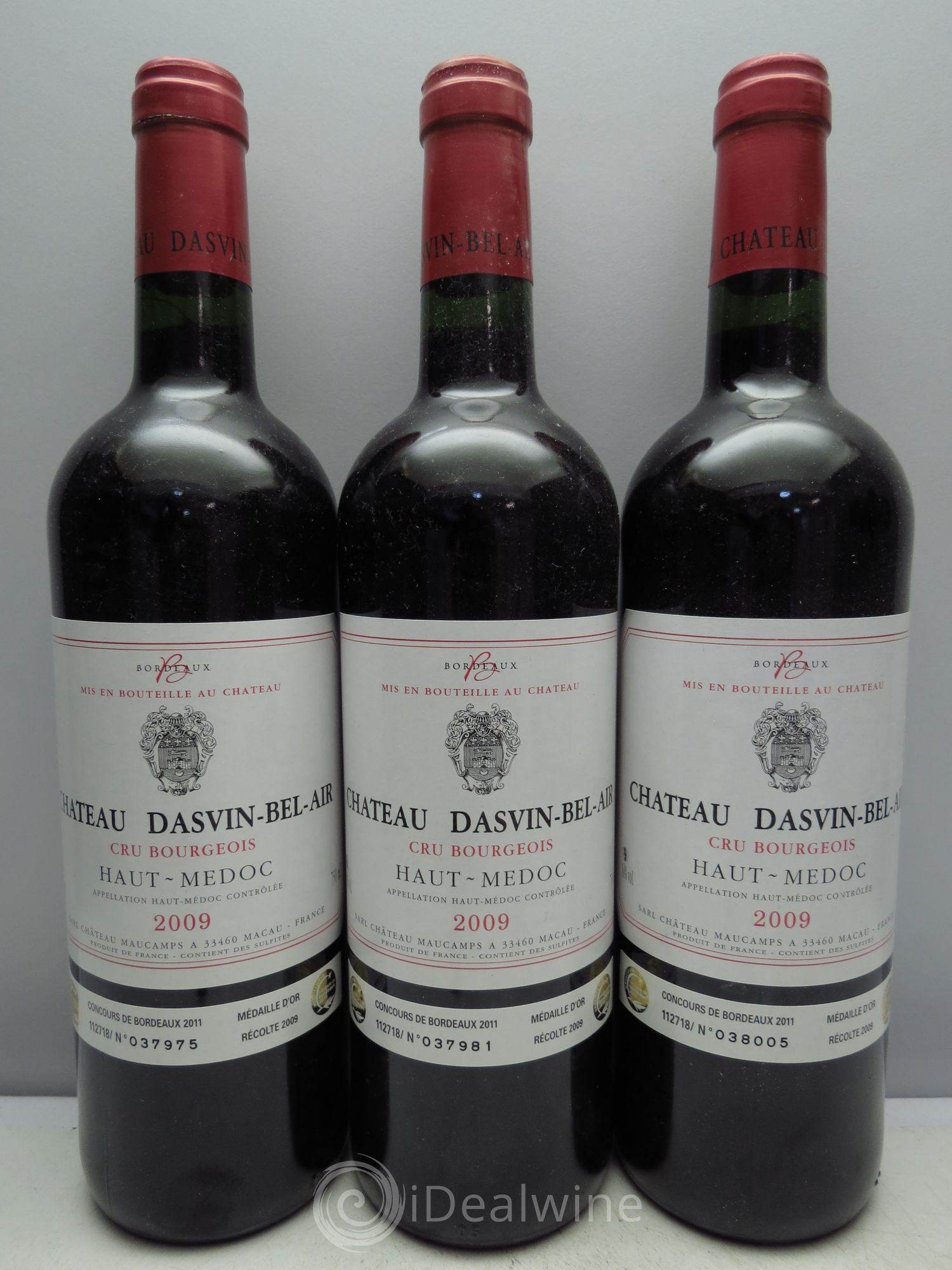Haut Médoc Château Dasvin Bel Air 2009 - Posten von 3 Flaschen - 0