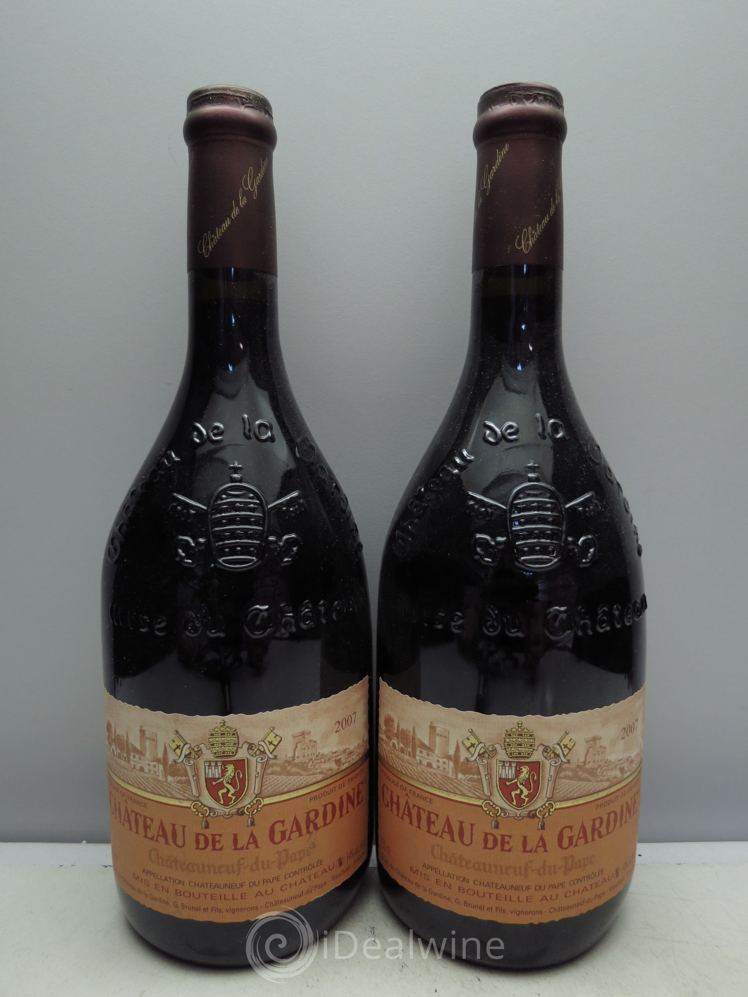 Châteauneuf-du-Pape Château de La Gardine Famille Brunel 2007 - Lot de 2 bouteilles - 0