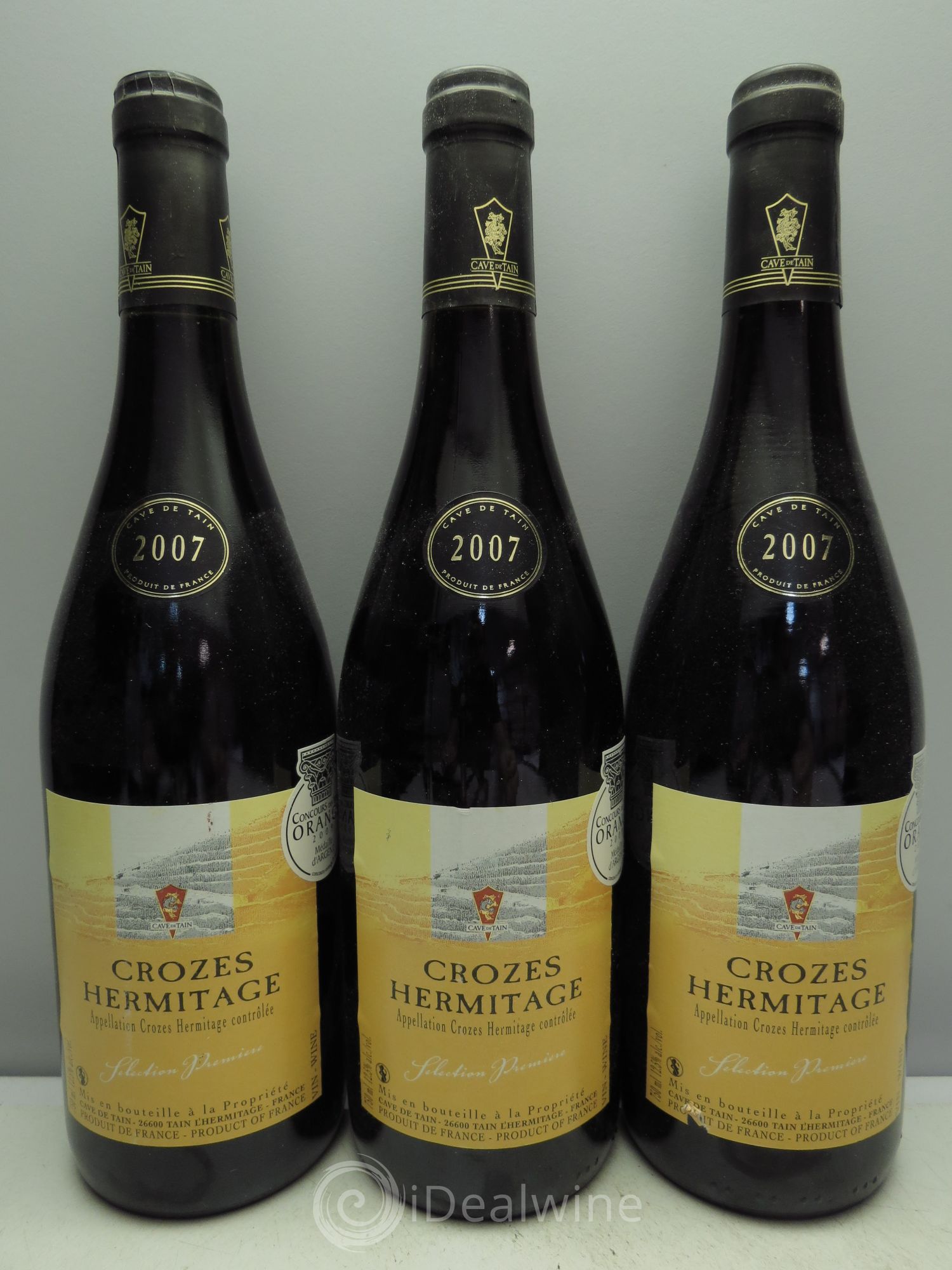 Crozes-Hermitage Cave de Tain l'Hermitage 2007 - Lot de 3 bouteilles - 0
