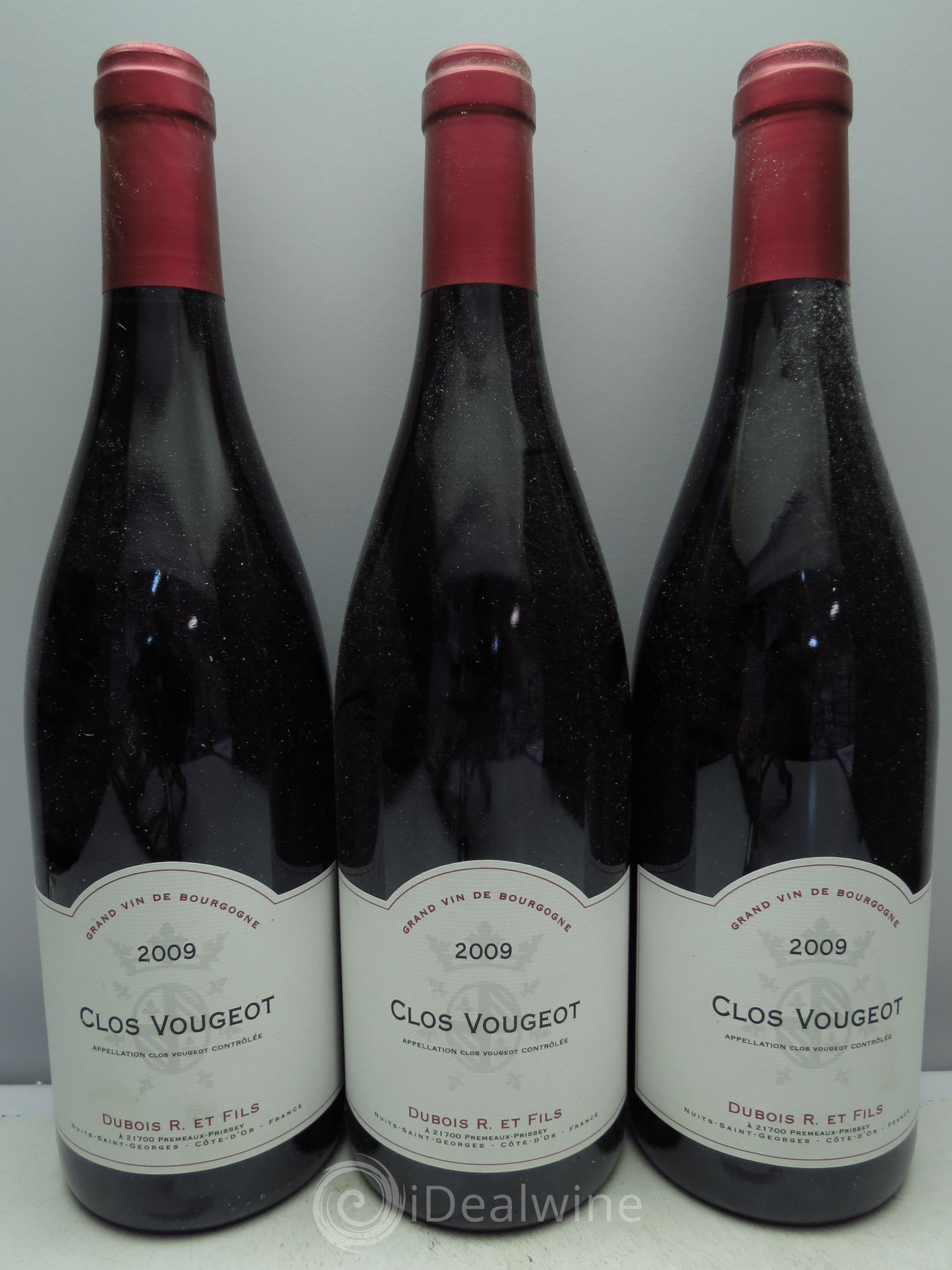 Clos de Vougeot Grand Cru Dubois R et Fils 2009 - Lot de 3 bouteilles - 0