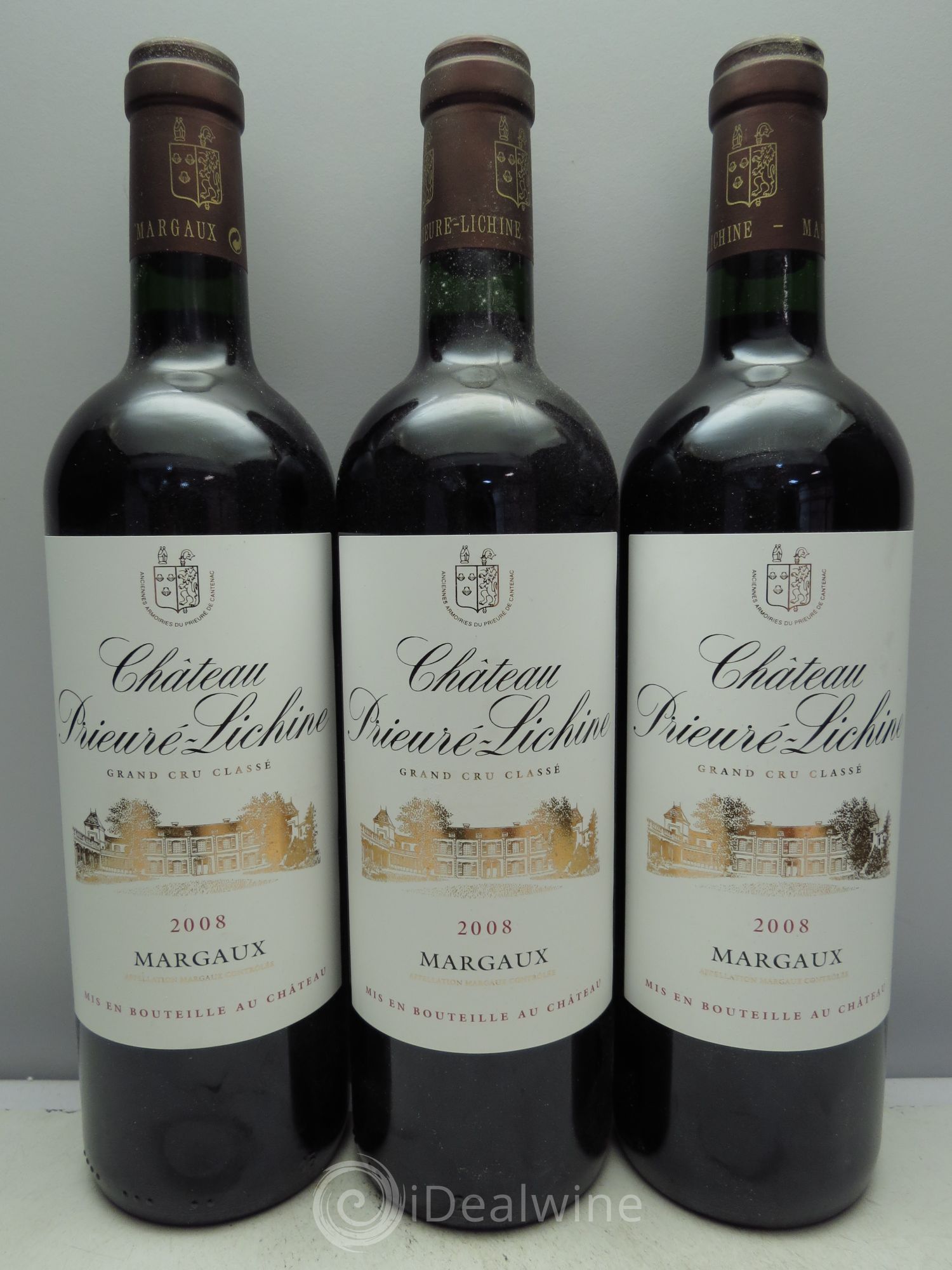 Château Prieuré Lichine 4ème Grand Cru Classé 2008 - Lot de 3 bouteilles - 0