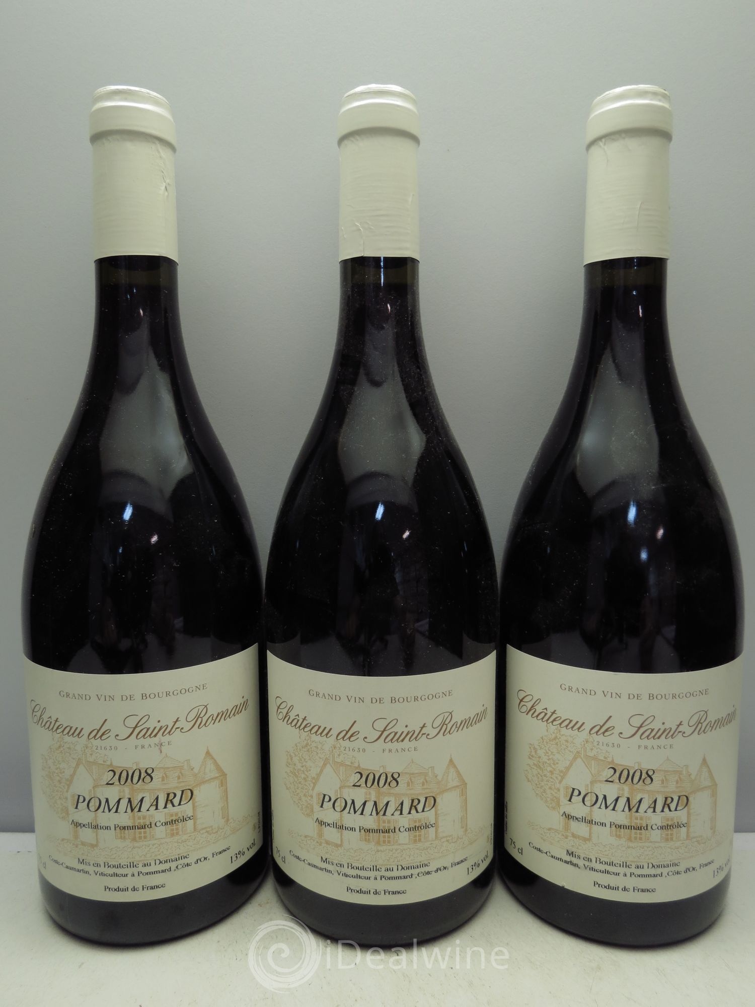 Pommard Château de St Romains Coste Caumartin 2008 - Posten von 3 Flaschen - 0
