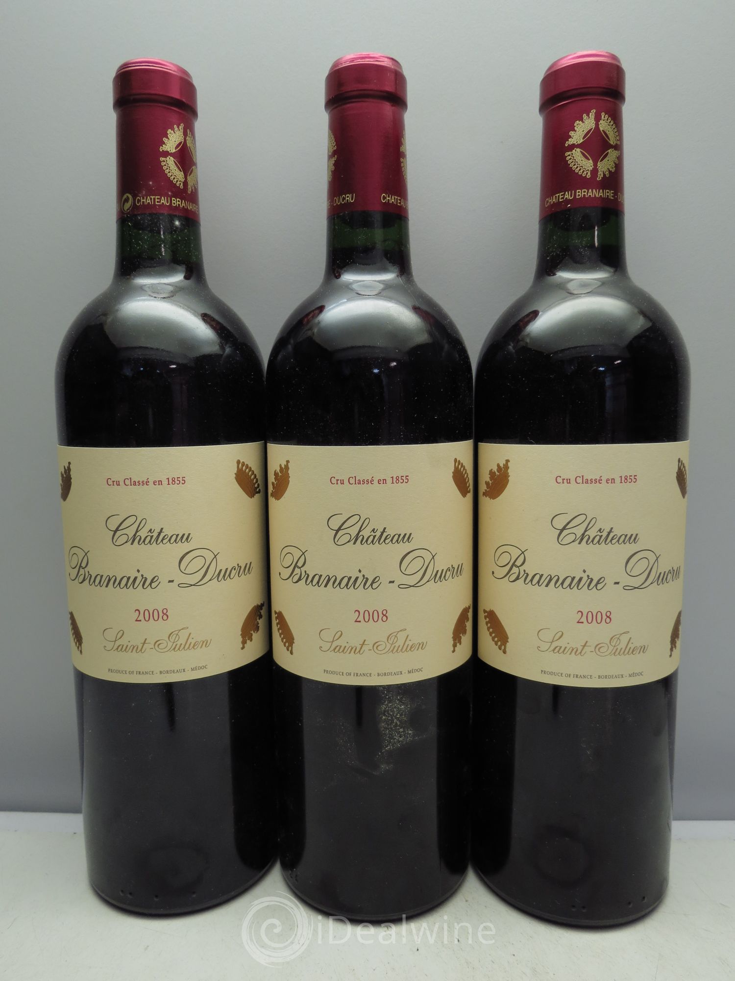 Château Branaire Ducru 4ème Grand Cru Classé 2008 - Lot de 3 bouteilles - 0