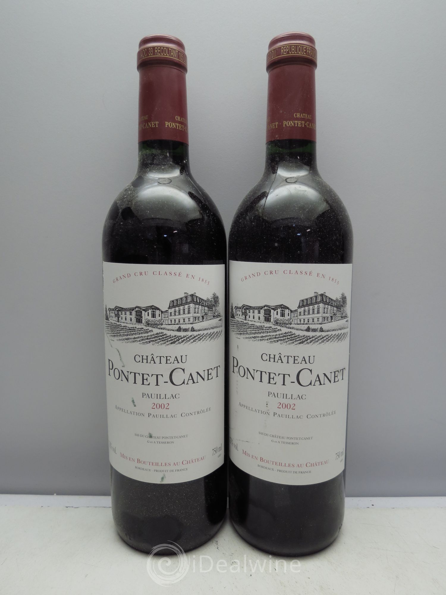 Château Pontet Canet 5ème Grand Cru Classé 2002 - Lot de 2 bouteilles - 0