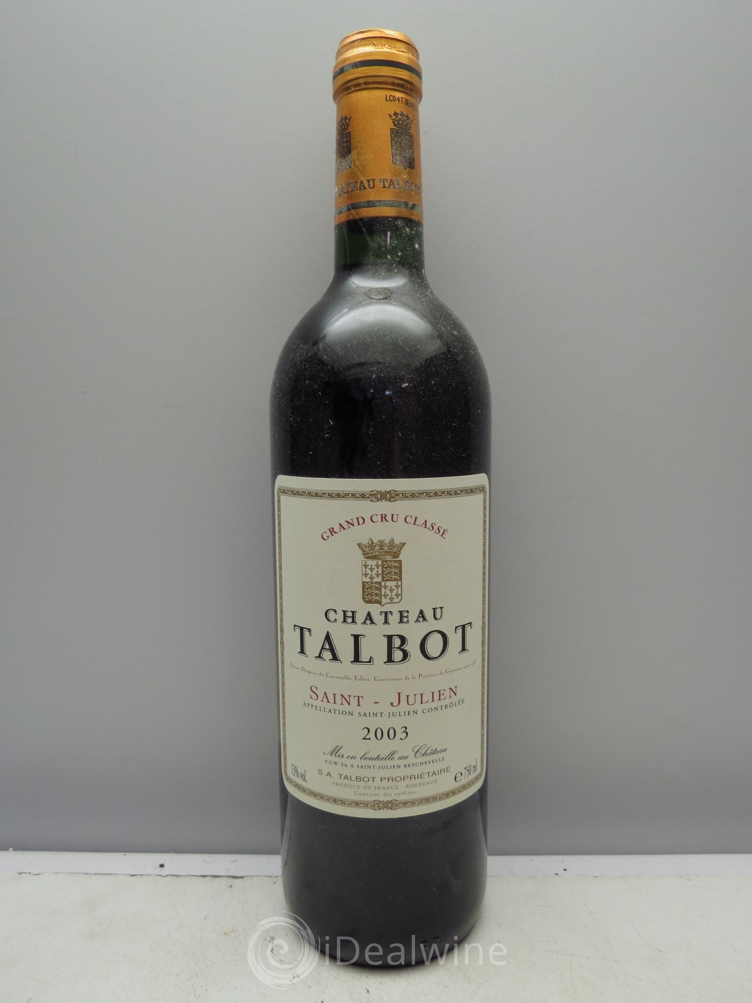 Château Talbot 4ème Grand Cru Classé 2003 - Lot de 6 bouteilles - 0