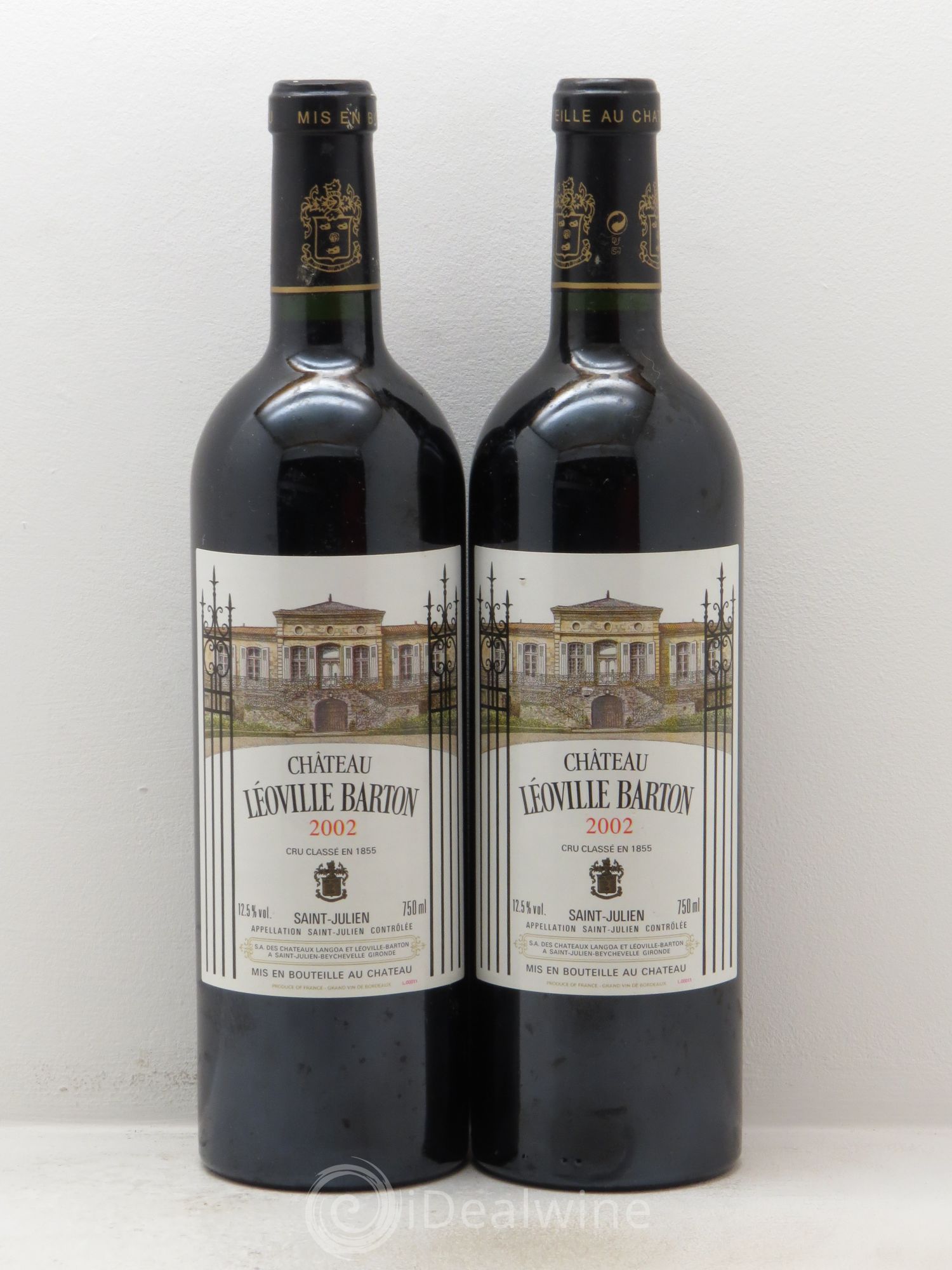 Château Léoville Barton 2ème Grand Cru Classé 2002 - Lot de 2 bouteilles - 0