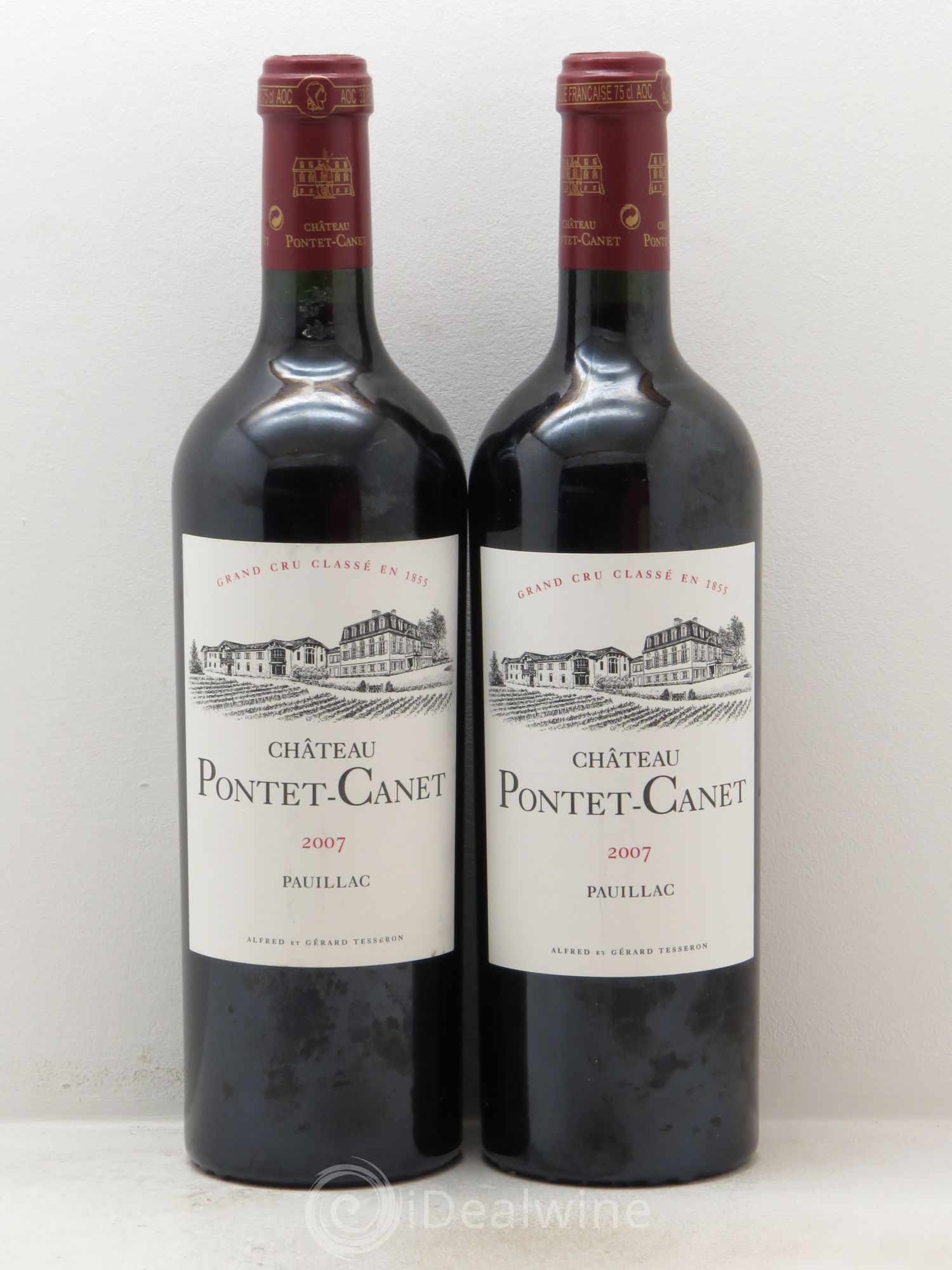 Château Pontet Canet 5ème Grand Cru Classé 2007 - Lot de 2 bouteilles - 0