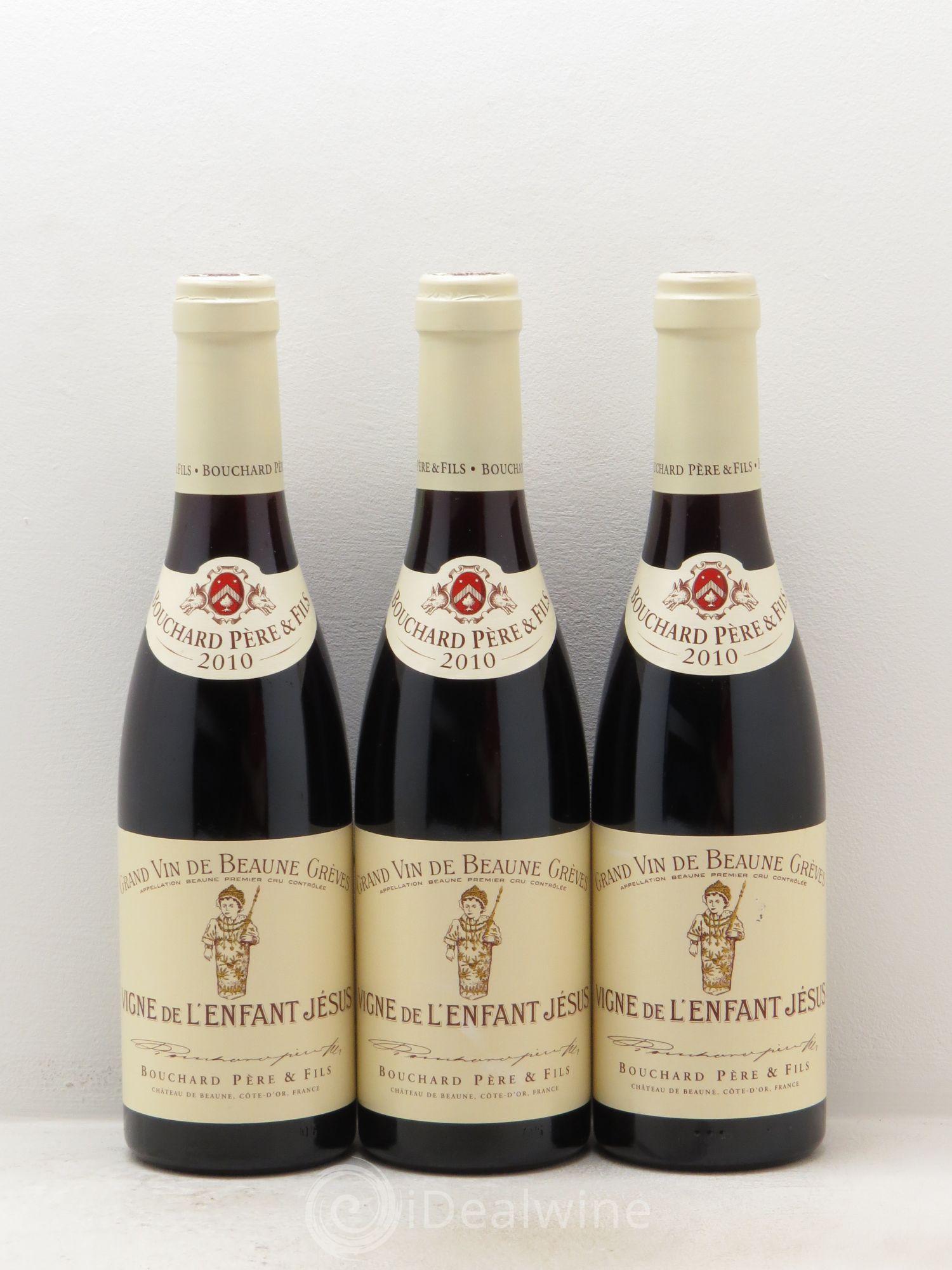 Beaune 1er Cru Grèves - Vigne de l'Enfant Jésus Bouchard Père & Fils 2010 - Lot de 3 demi bouteilles - 0