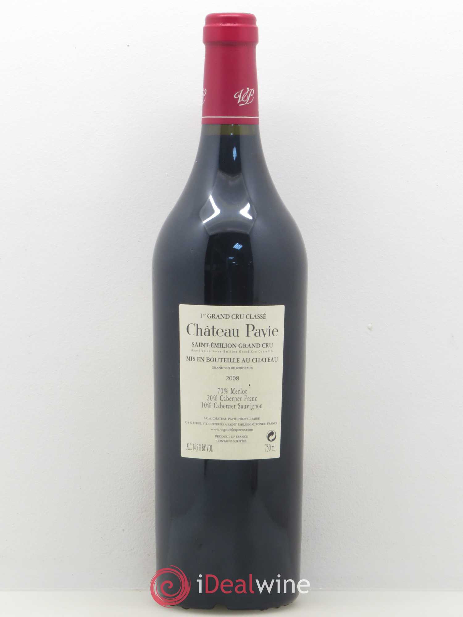 Château Pavie 1er Grand Cru Classé A 2008 - Lot de 1 bouteille - 1