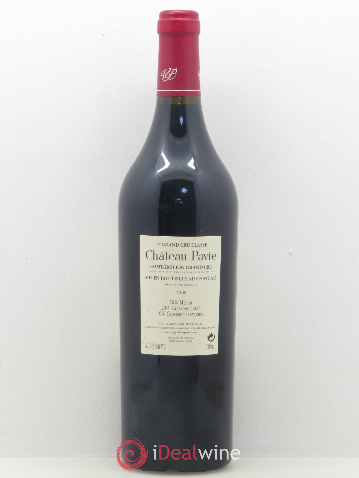 Château Pavie 1er Grand Cru Classé A 2008 - Lot de 1 bouteille - 1
