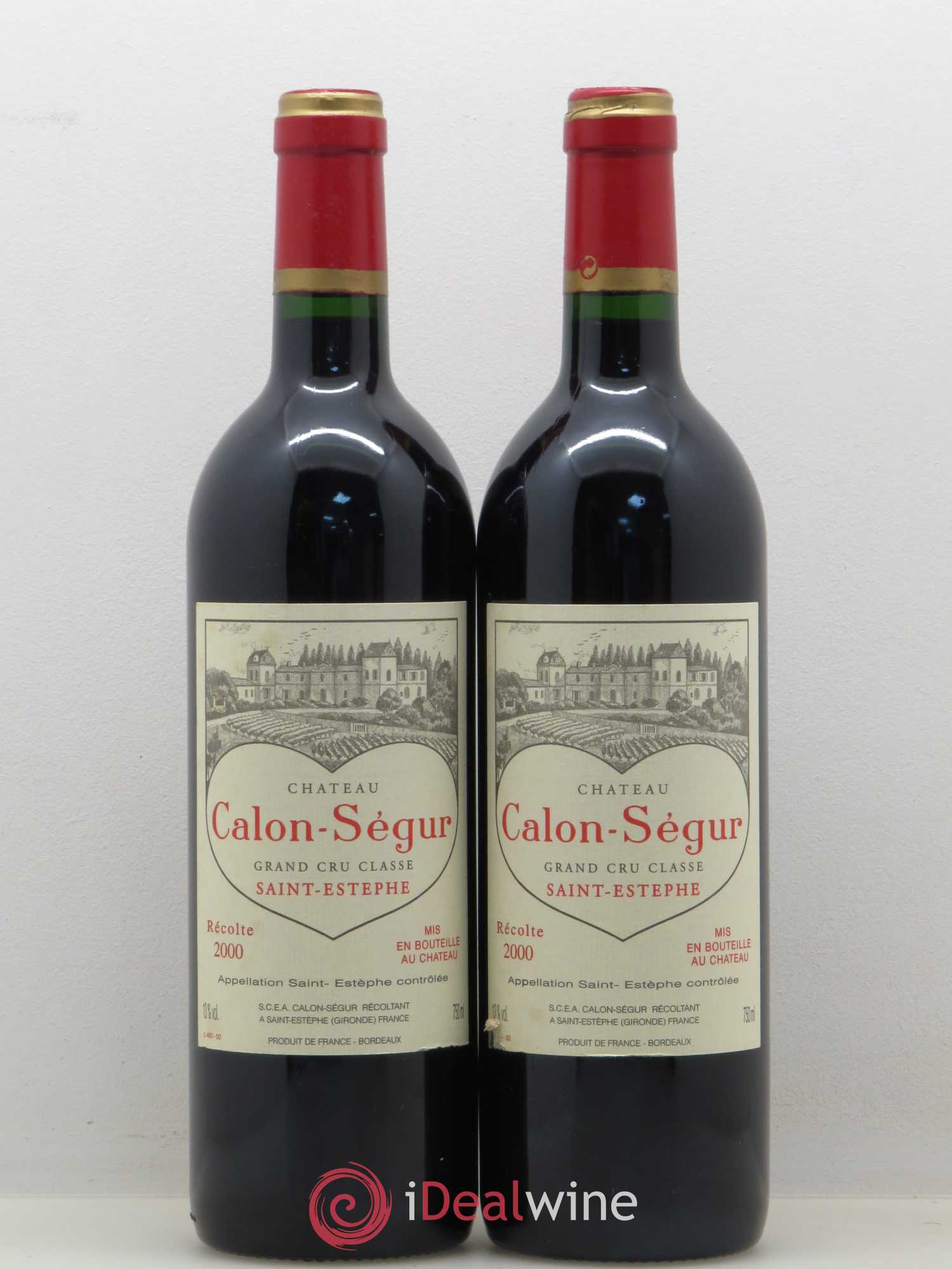 Château Calon Ségur 3ème Grand Cru Classé 2000 - Lot de 2 bouteilles - 0