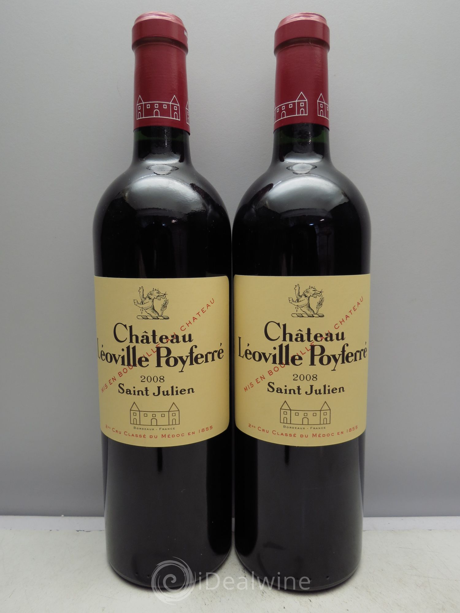 Château Léoville Poyferré 2ème Grand Cru Classé 2008 - Lot de 2 bouteilles - 0