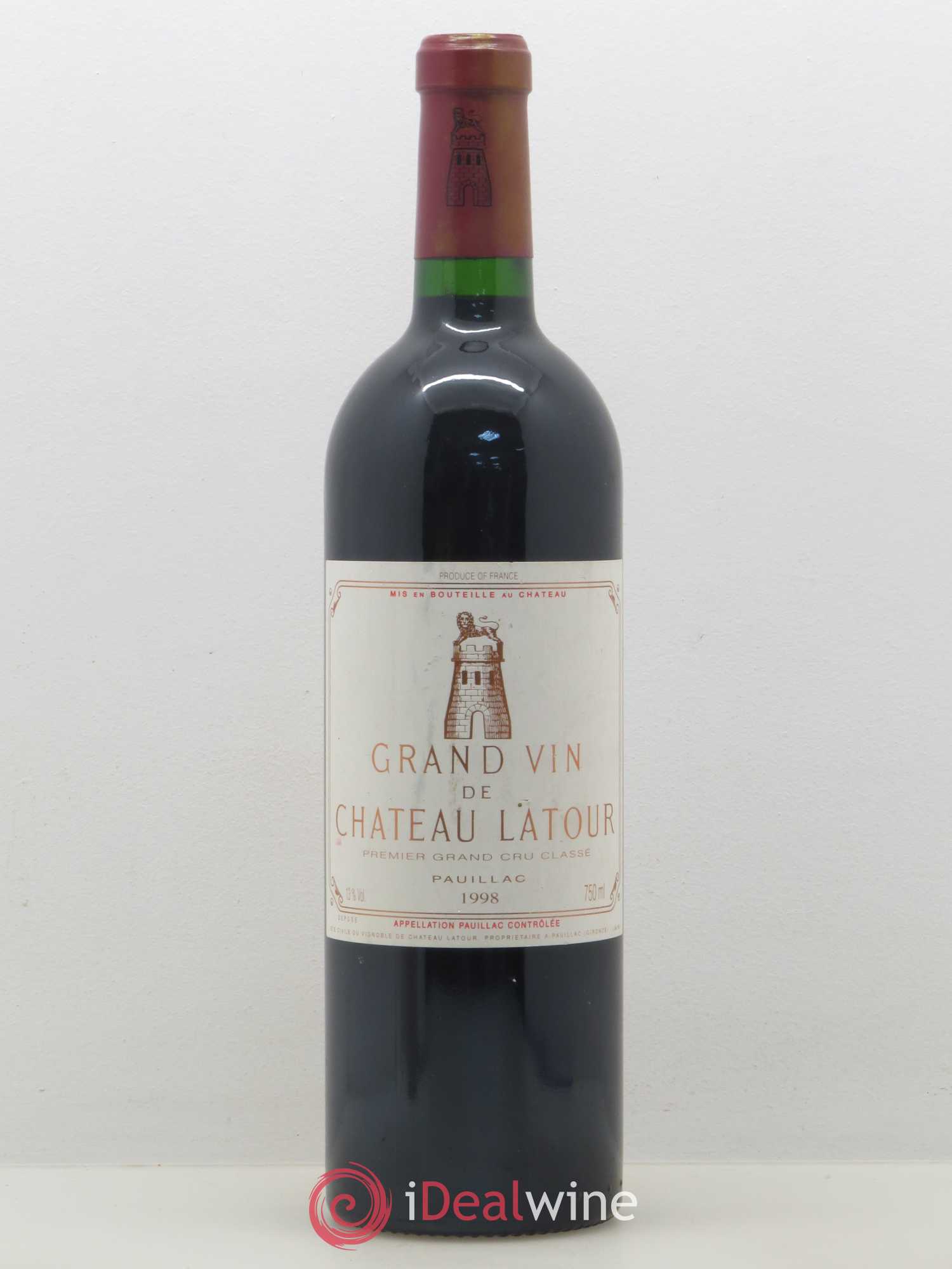 Château Latour 1er Grand Cru Classé 1998 - Lot de 1 bouteille - 0