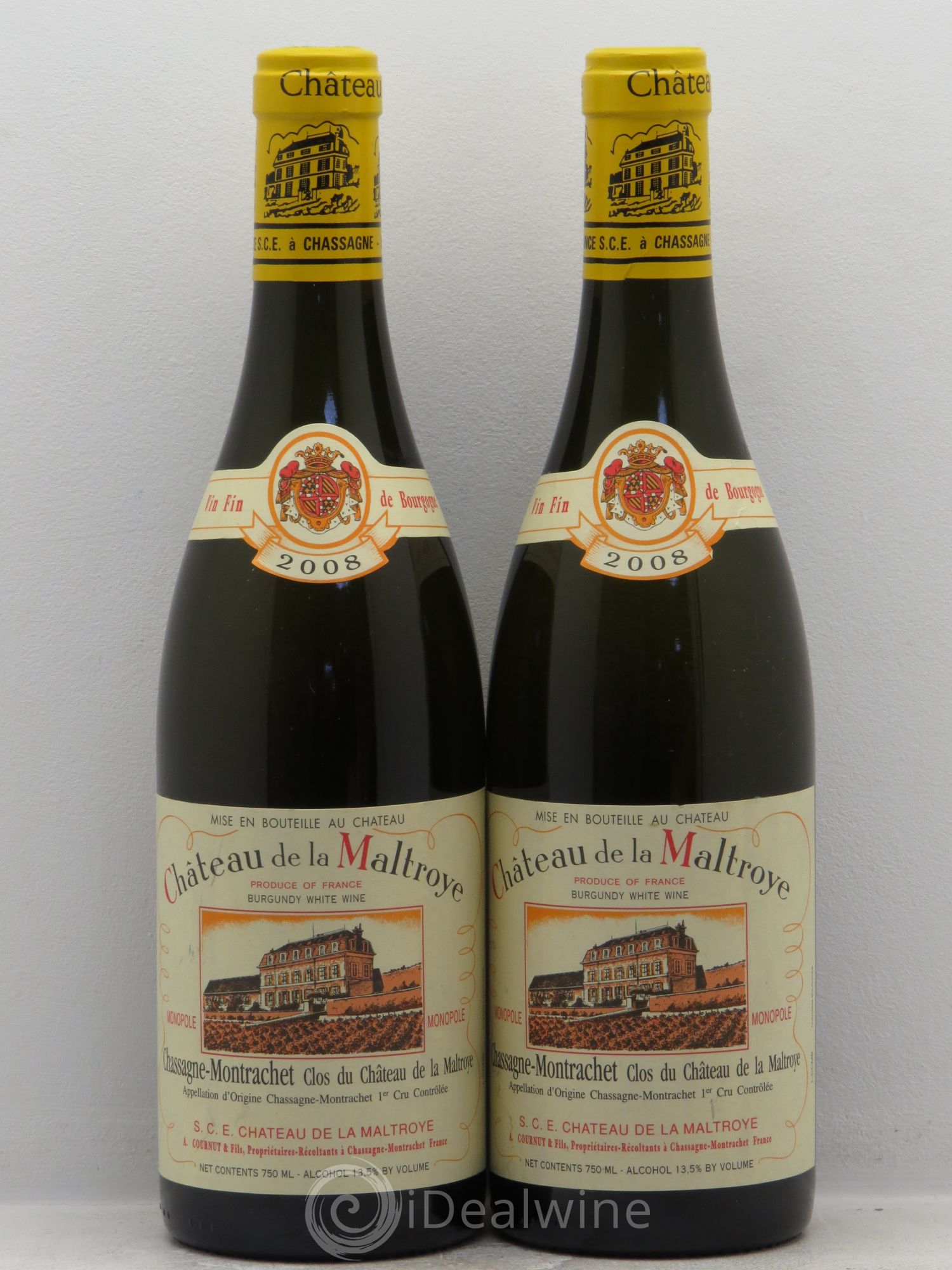 Chassagne-Montrachet 1er Cru Clos du Château de la Maltroye (sans prix de réserve) 2008 - Lotto di 2 bottiglie - 0