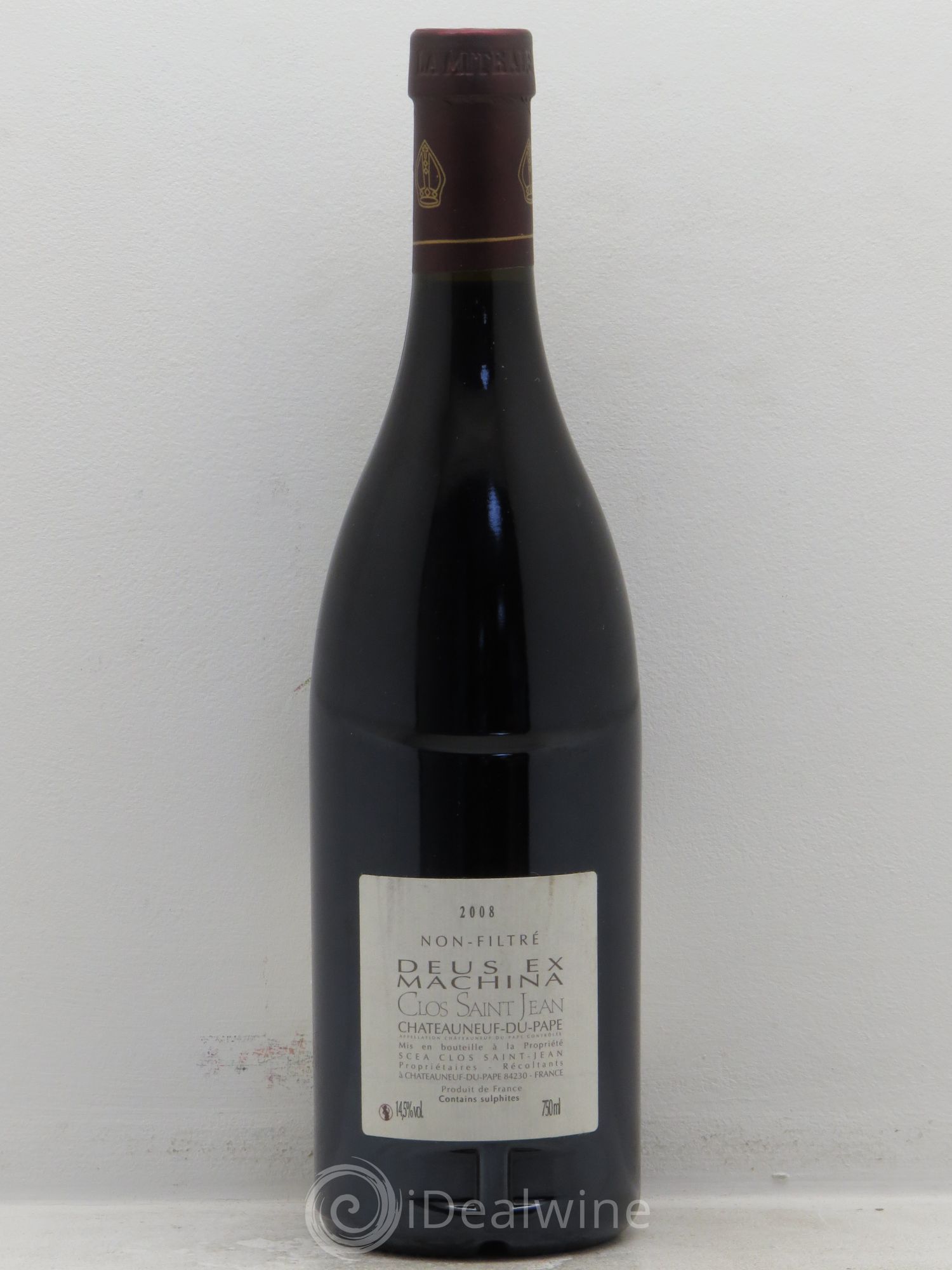 Châteauneuf-du-Pape Clos Saint-Jean Deus Ex Machina Pascal et Vincent Maurel 2008 - Lot de 1 bouteille - 1