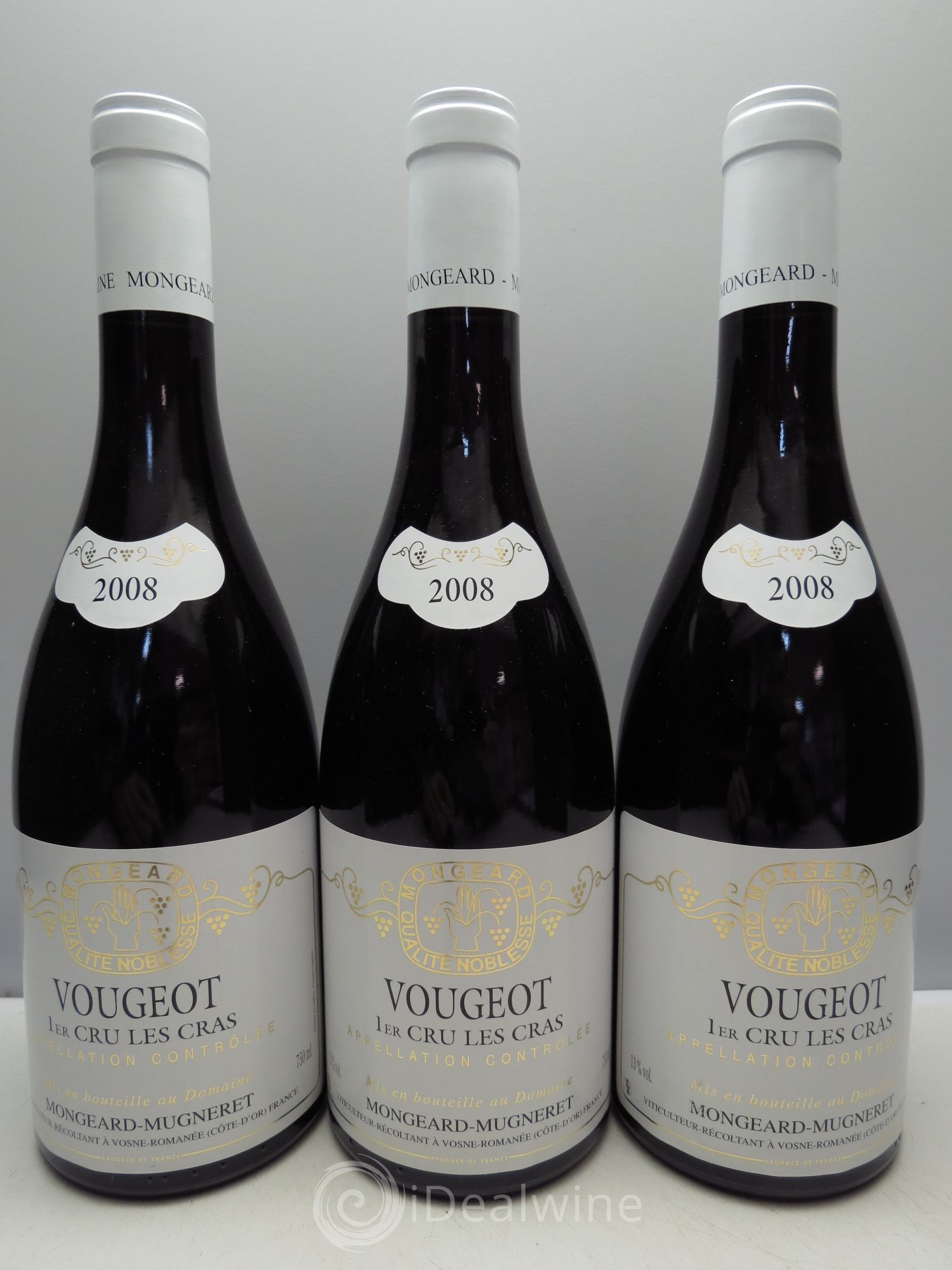 Vougeot 1er Cru Les Cras Mongeard-Mugneret 2008 - Posten von 3 Flaschen - 0