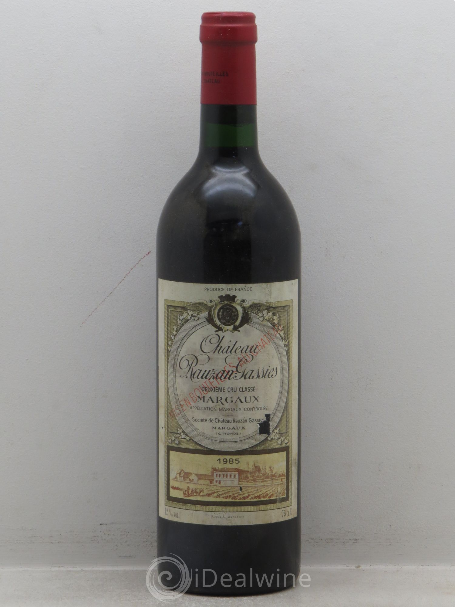 Château Rauzan-Gassies 2ème Grand Cru Classé 1985 - Lot de 1 bouteille - 0