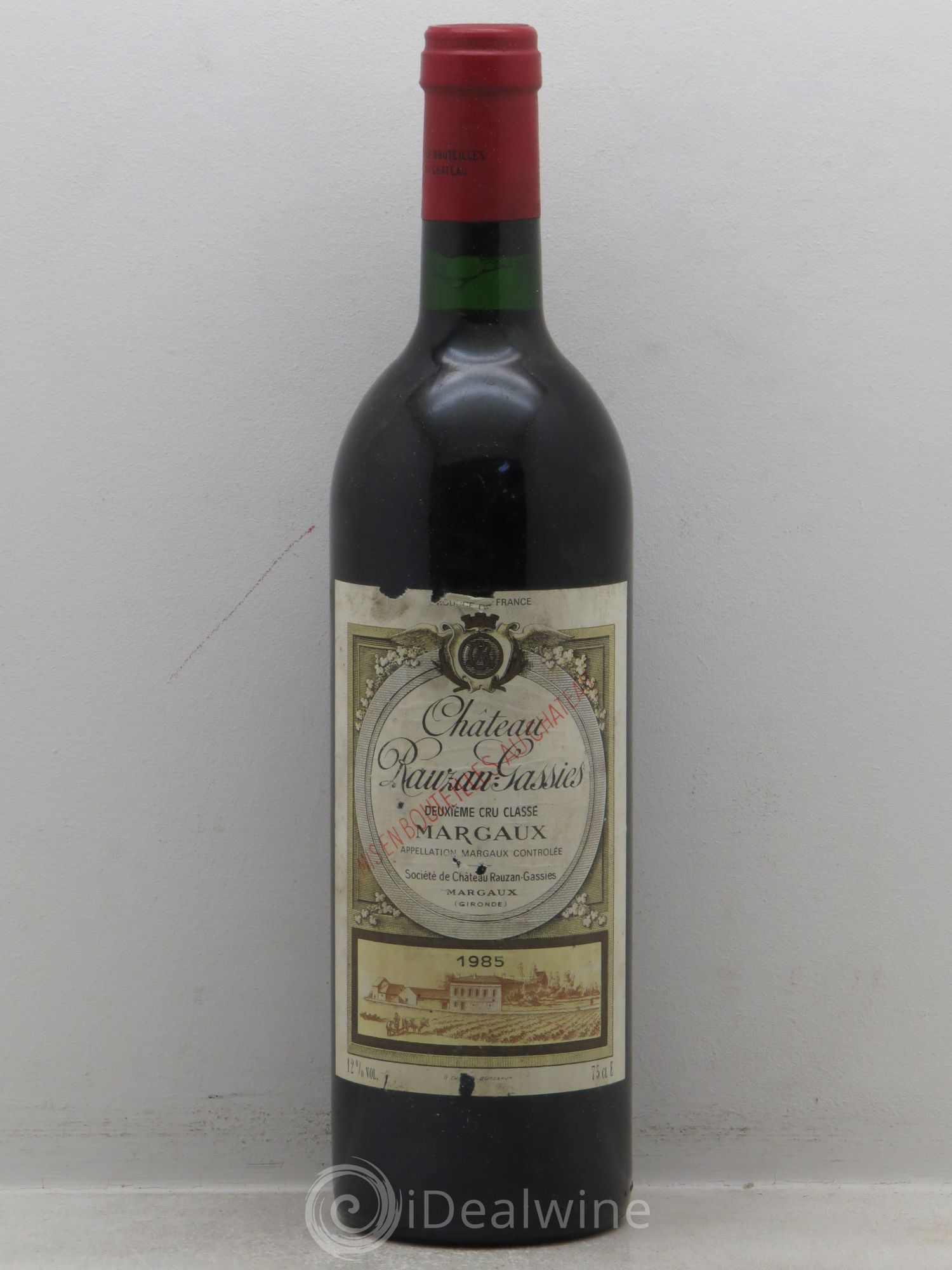Château Rauzan-Gassies 2ème Grand Cru Classé 1985 - Lot de 1 bouteille - 0