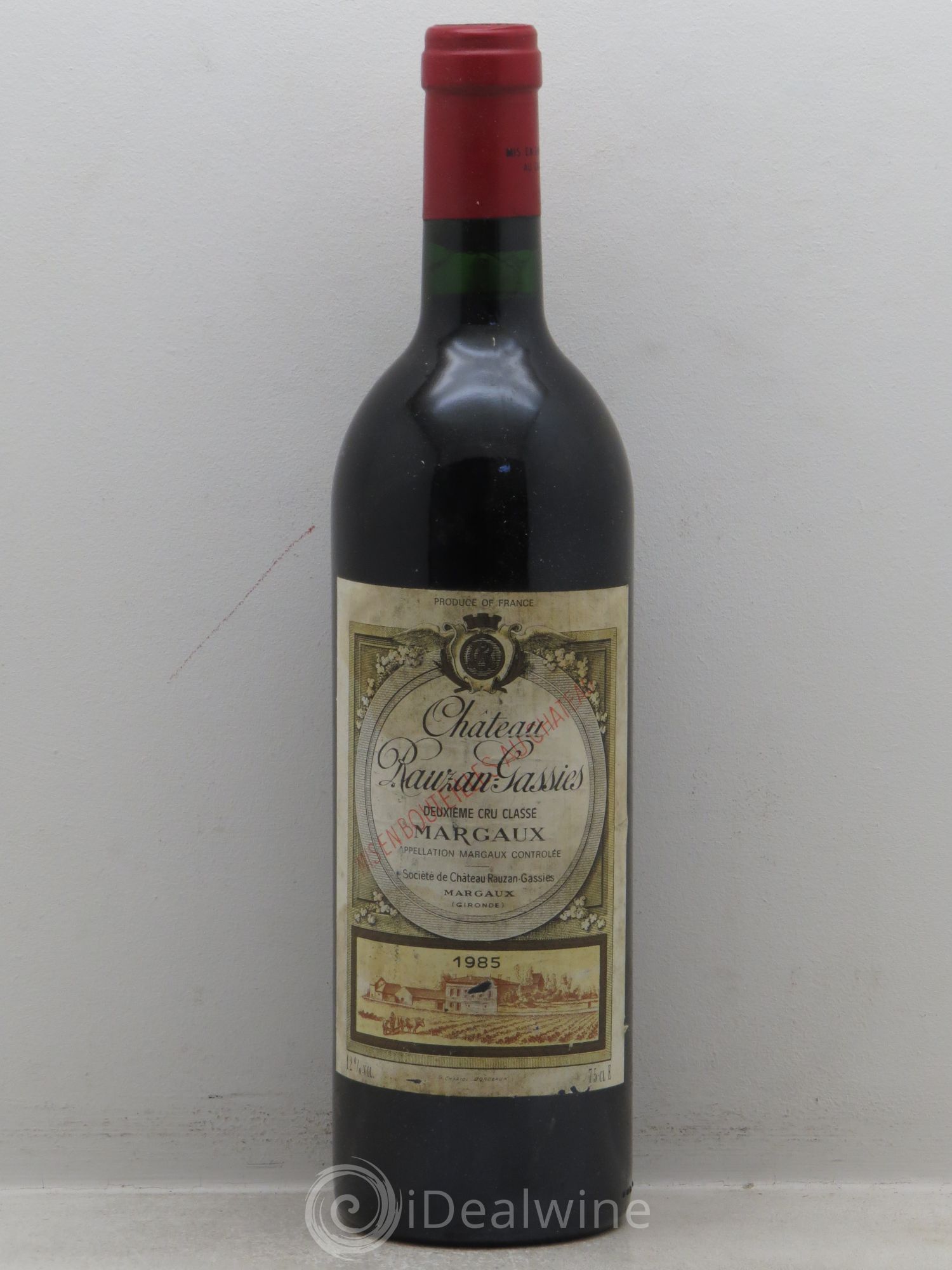 Château Rauzan-Gassies 2ème Grand Cru Classé 1985 - Lot de 1 bouteille - 0