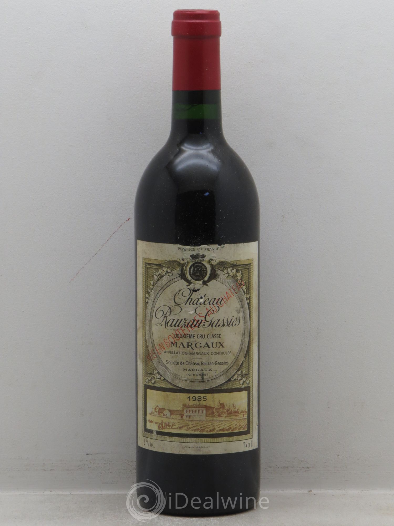 Château Rauzan-Gassies 2ème Grand Cru Classé 1985 - Lot de 1 bouteille - 0