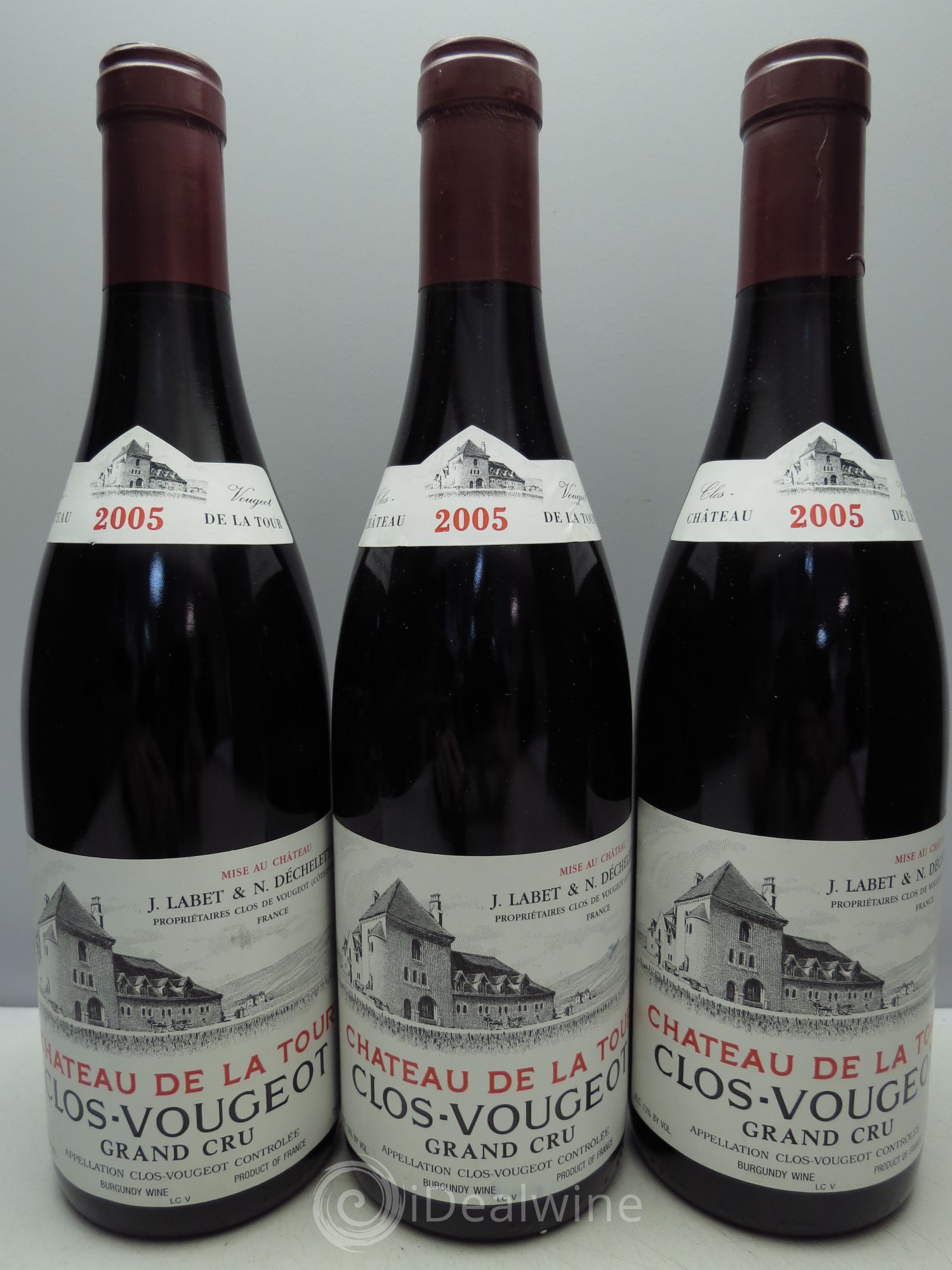 Clos de Vougeot Grand Cru Château de La Tour 2005 - Lot de 3 bouteilles - 0