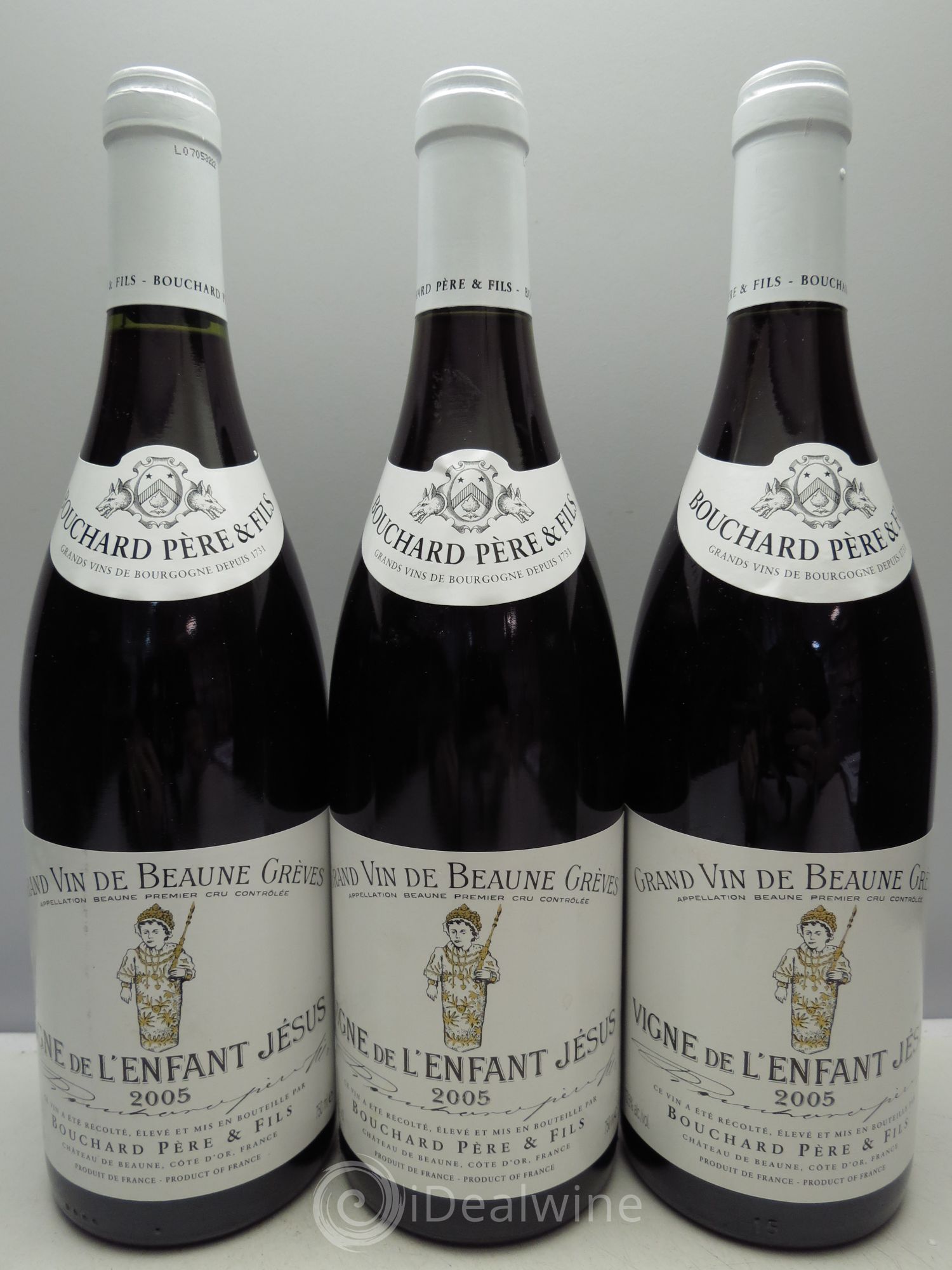 Beaune 1er Cru Grèves - Vigne de l'Enfant Jésus Bouchard Père & Fils 2005 - Lot de 3 bouteilles - 0