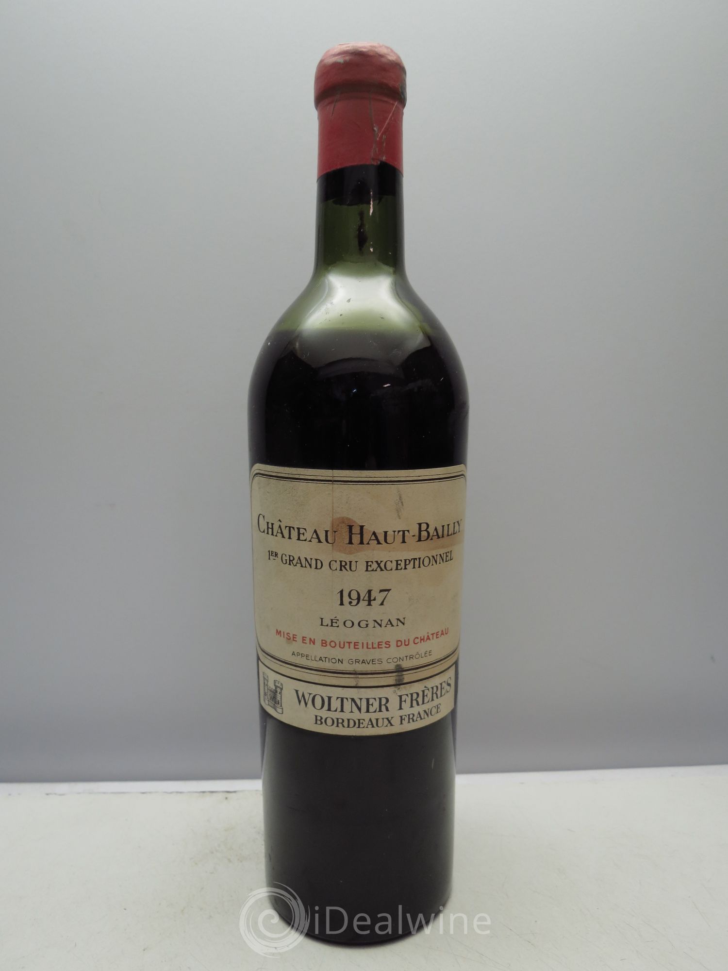 Château Haut-Bailly Cru Classé de Graves distribué par Woltner Frères (sans prix de réserve / no reserve) 1947 - Posten von 1 Flasche - 0