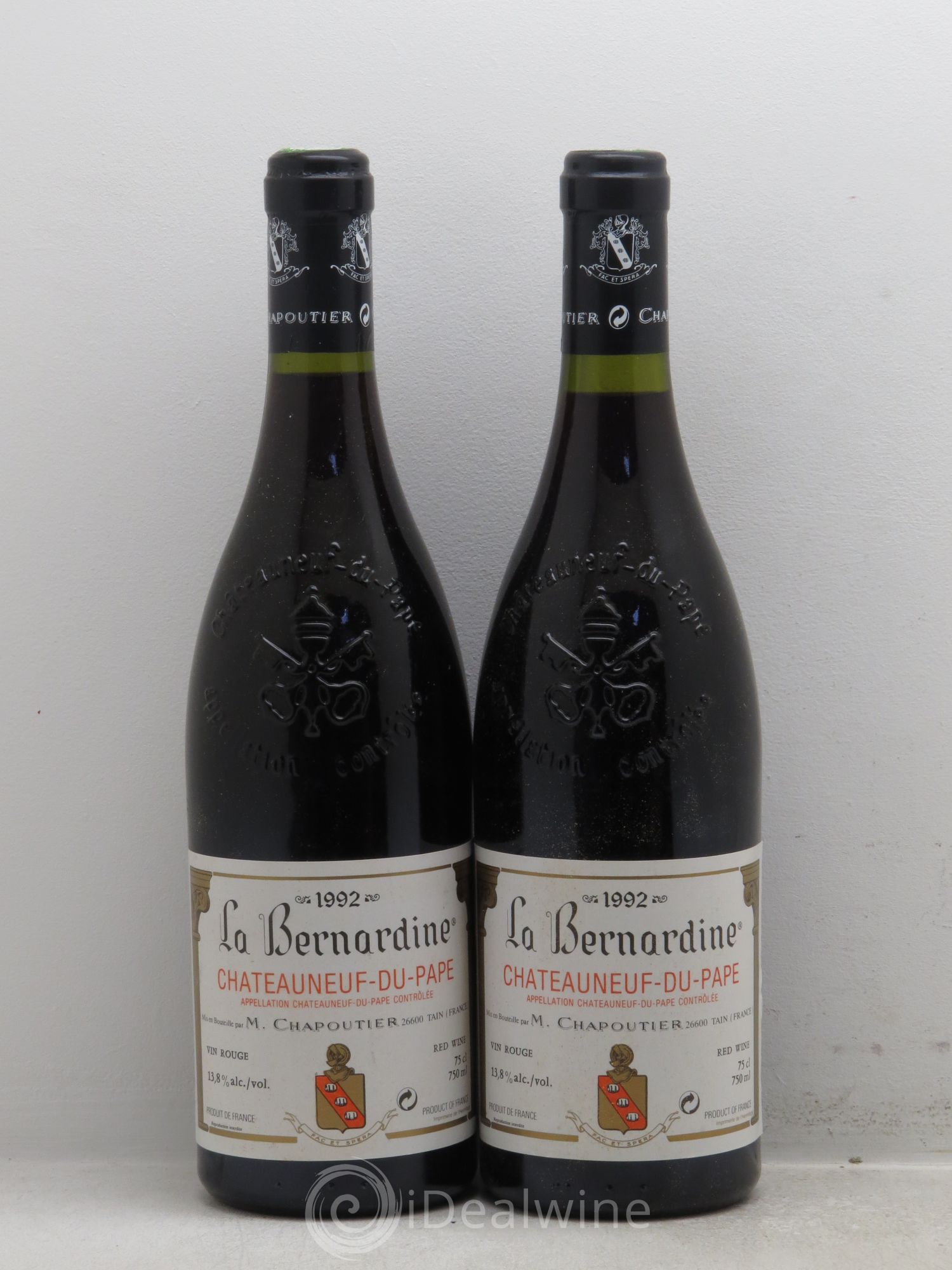 Châteauneuf-du-Pape La Bernardine Chapoutier 1992 - Lot de 2 bouteilles - 0