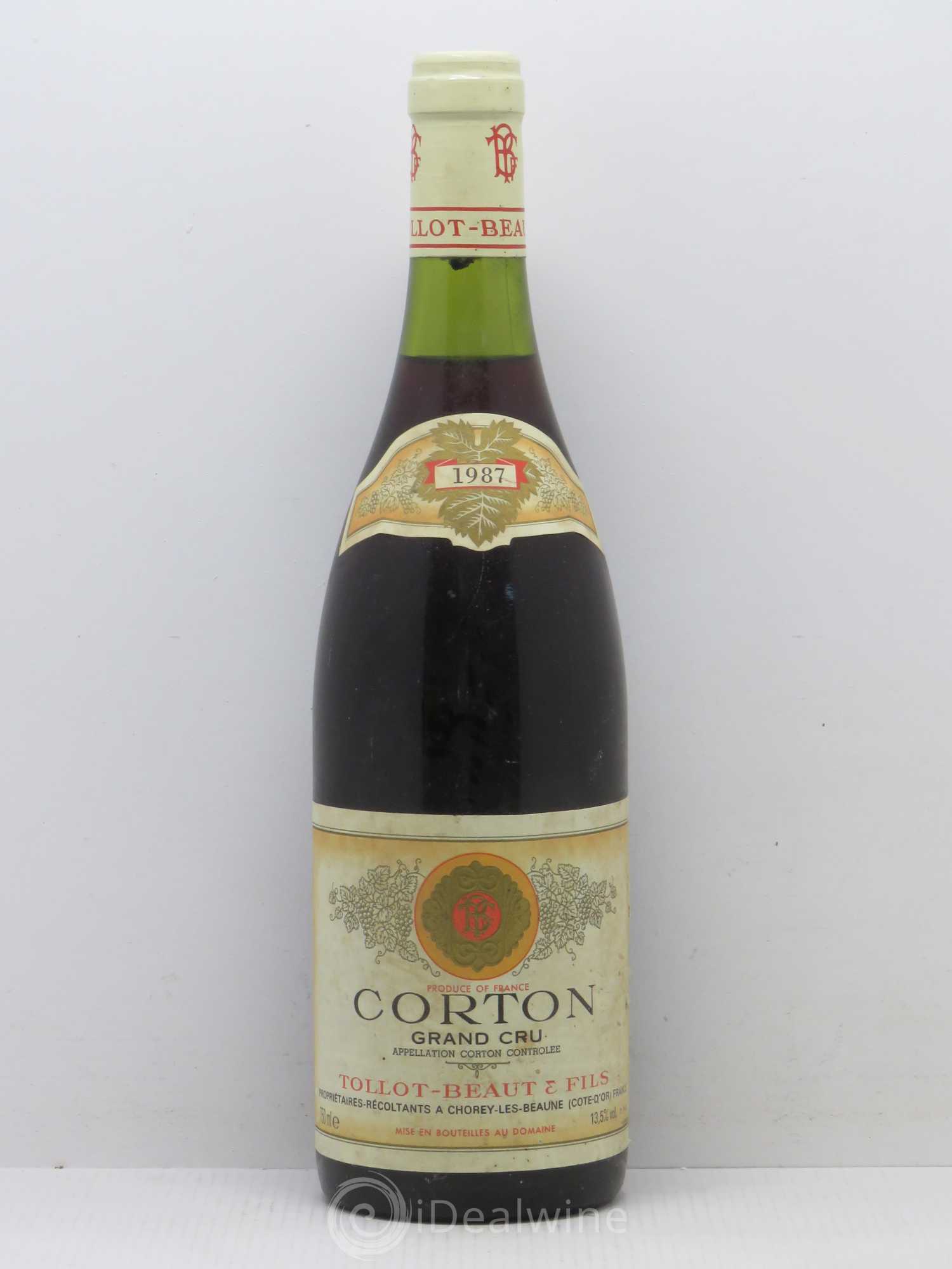 Corton Grand Cru Tollot Beaut (Domaine) 1987 - Lot de 1 bouteille - 0