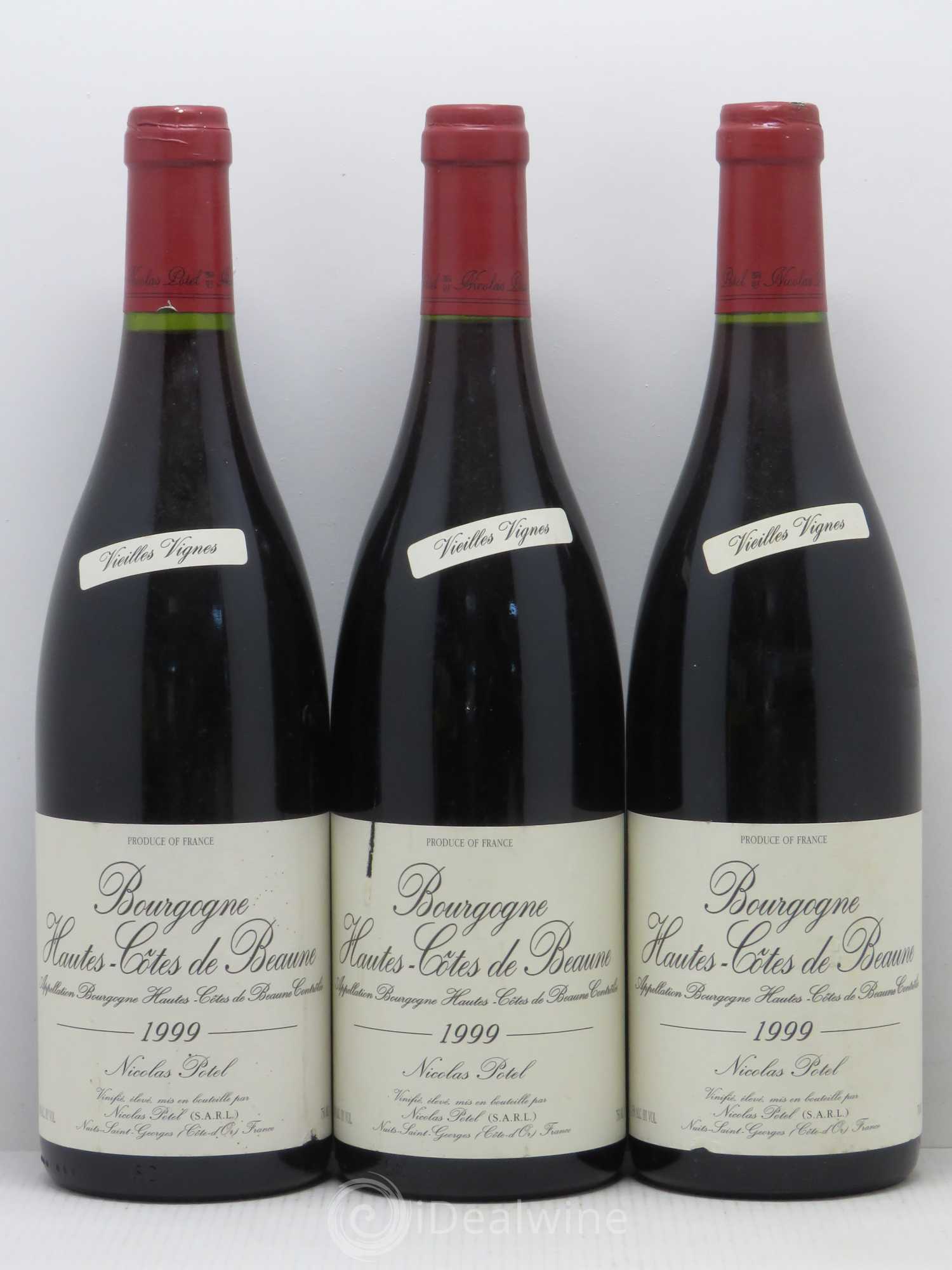 Hautes-Côtes de Beaune Vieilles vignes Nicolas Potel 1999 - Posten von 3 Flaschen - 0