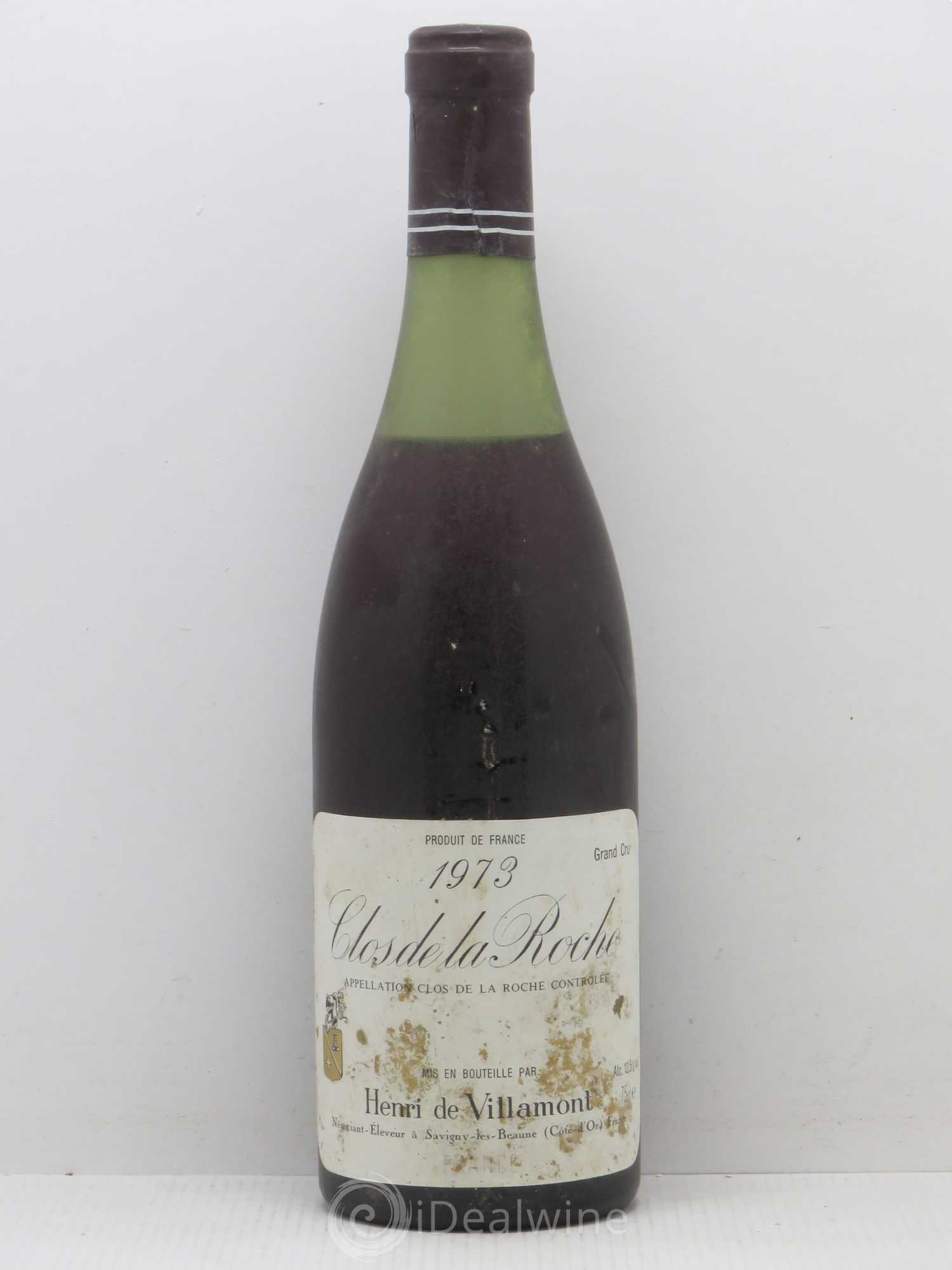 Clos de la Roche Grand Cru De Villamont 1973 - Posten von 1 Flasche - 0