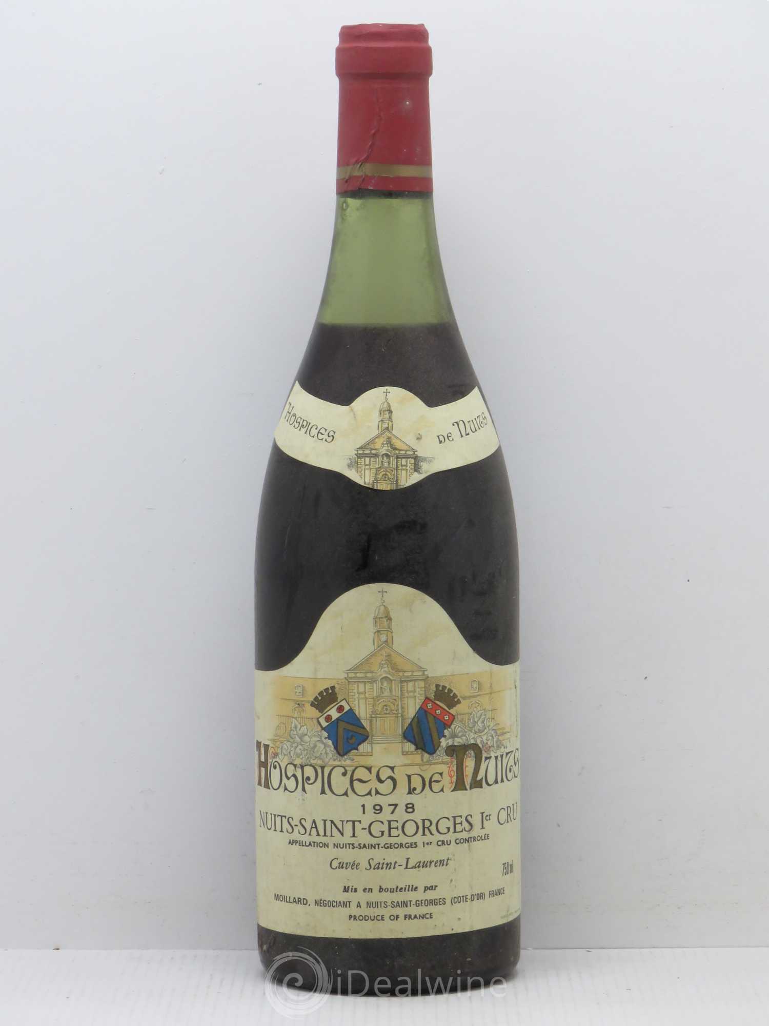 Nuits-Saint-Georges 1er Cru Cuvée Saint Laurent - Moillard Hospices de Nuits 1978 - Posten von 1 Flasche - 0