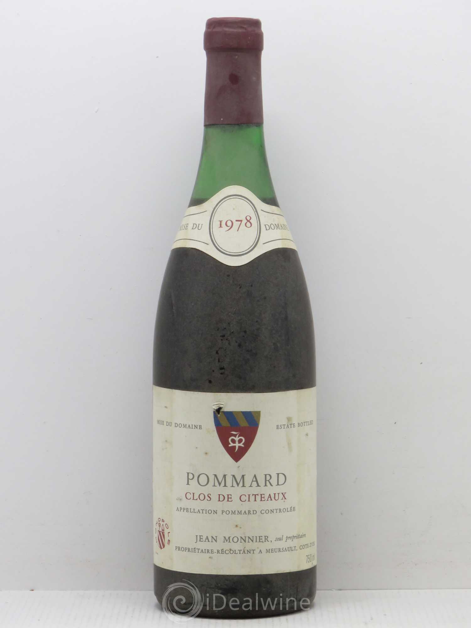 Pommard Clos de Citeaux - Monnier 1978 - Posten von 1 Flasche - 0