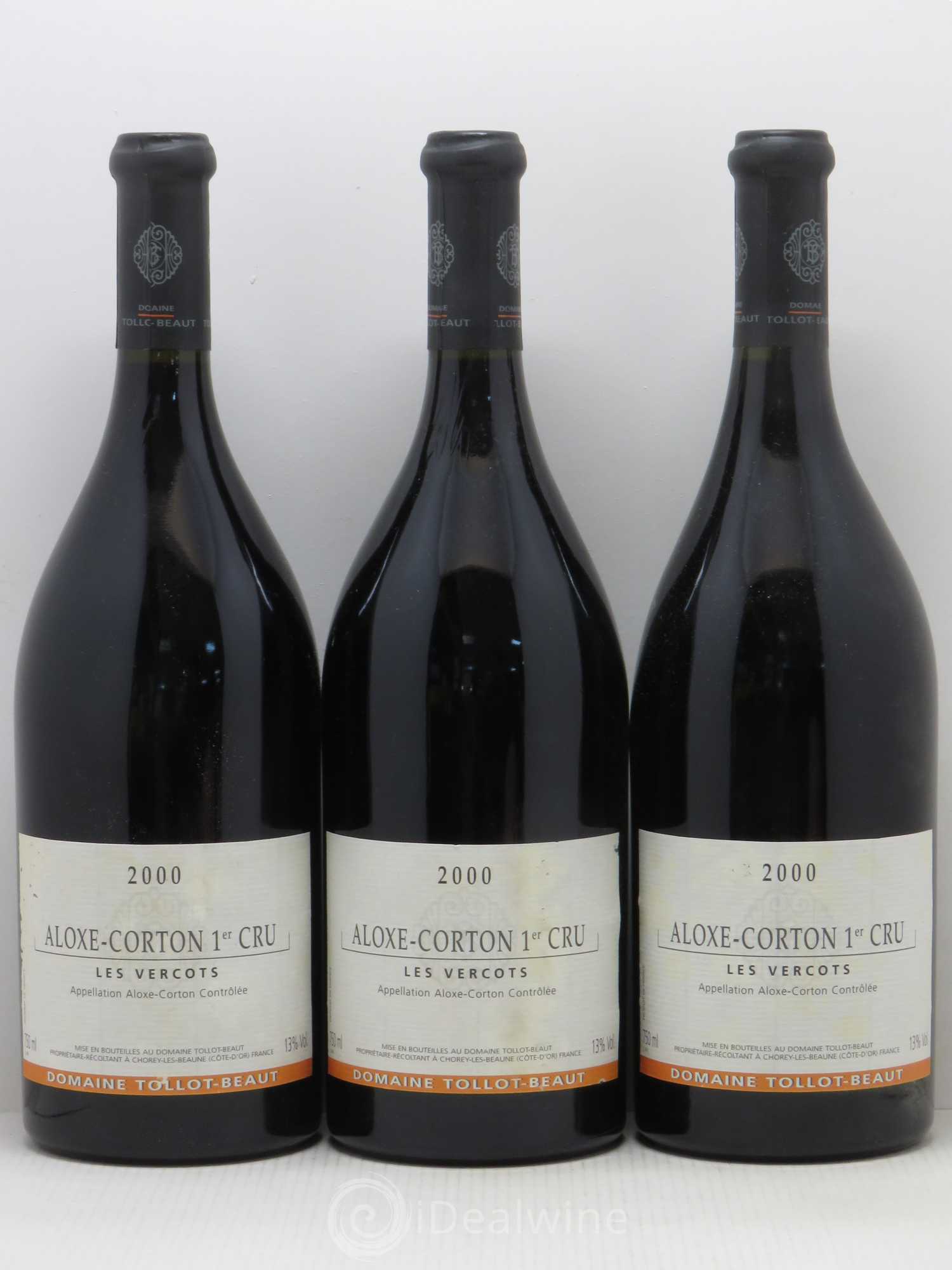 Aloxe-Corton 1er Cru Les Vercots Tollot Beaut 2000 - Posten von 6 Flaschen - 2