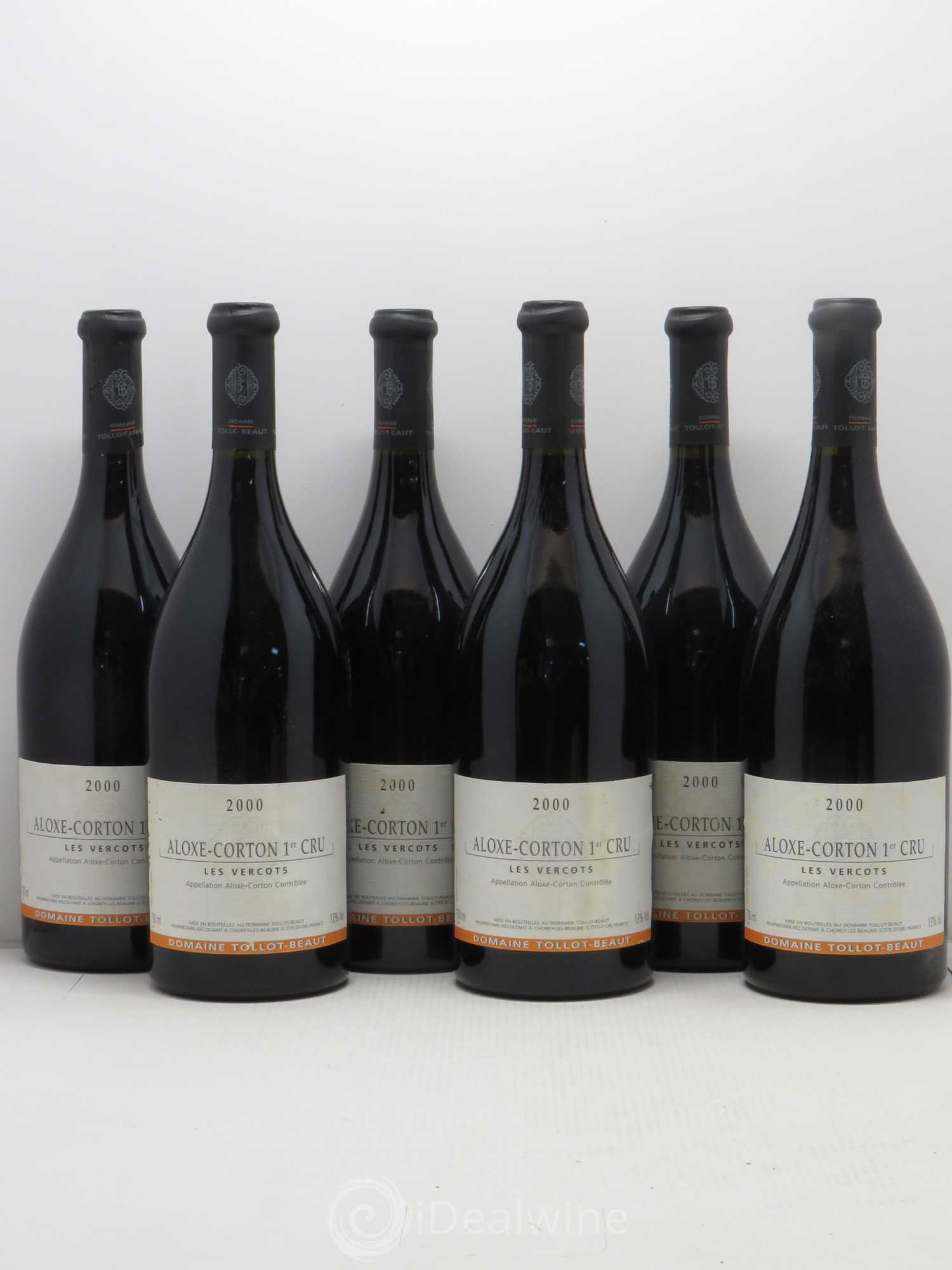 Aloxe-Corton 1er Cru Les Vercots Tollot Beaut 2000 - Posten von 6 Flaschen - 0