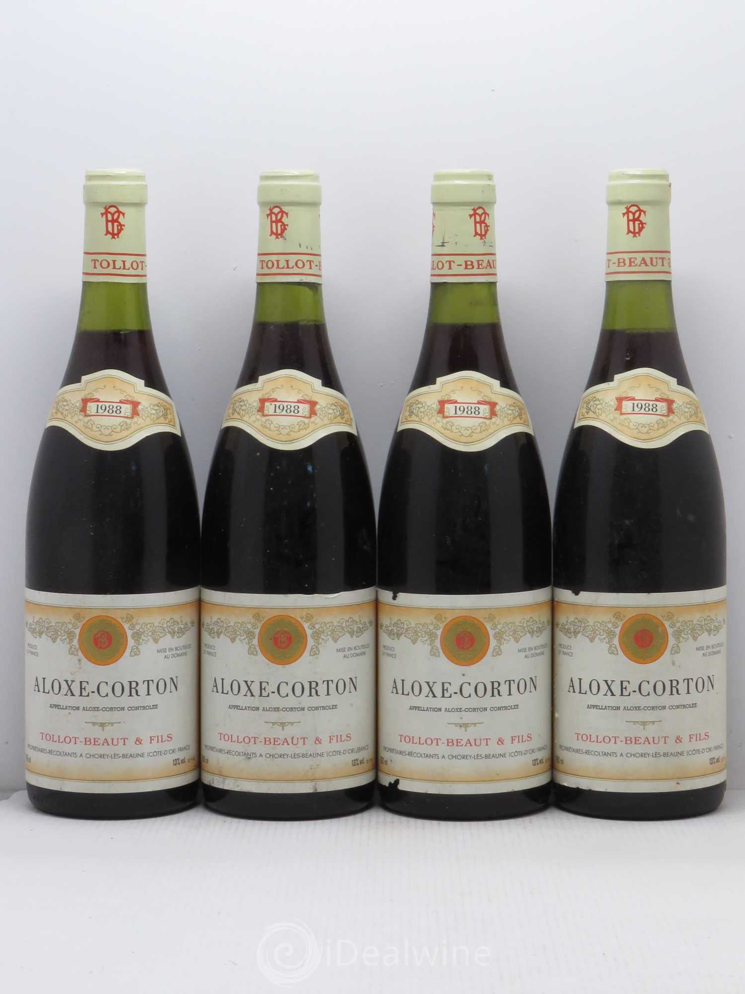 Aloxe-Corton Tollot Beaut (Domaine) 1988 - Lot de 4 bouteilles - 0