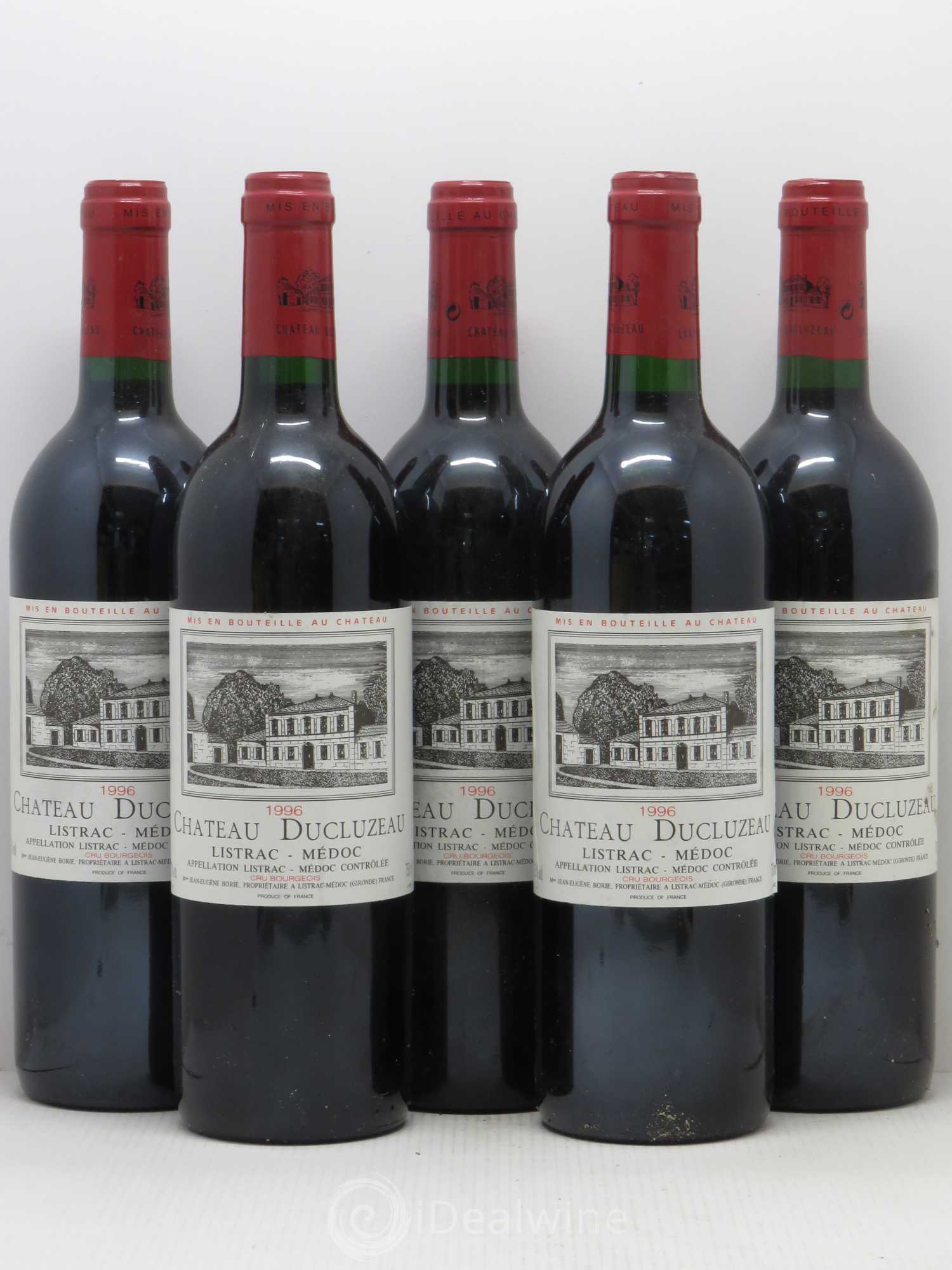 Château Ducluzeau Cru Bourgeois 1996 - Lot de 5 bouteilles - 0