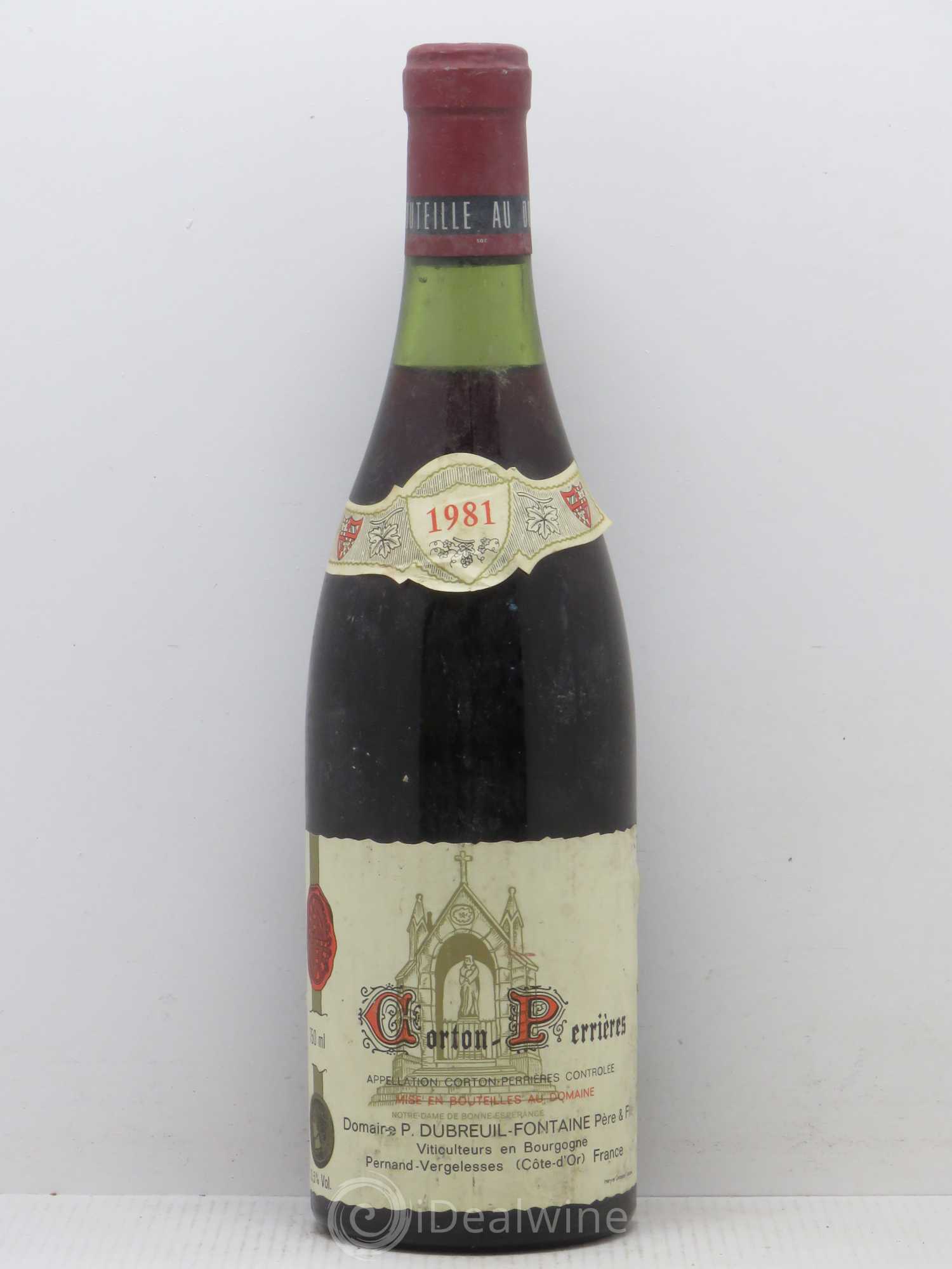 Corton Grand Cru Perrières Domaine Dubreuil - Fontaine 1981 - Posten von 1 Flasche - 0