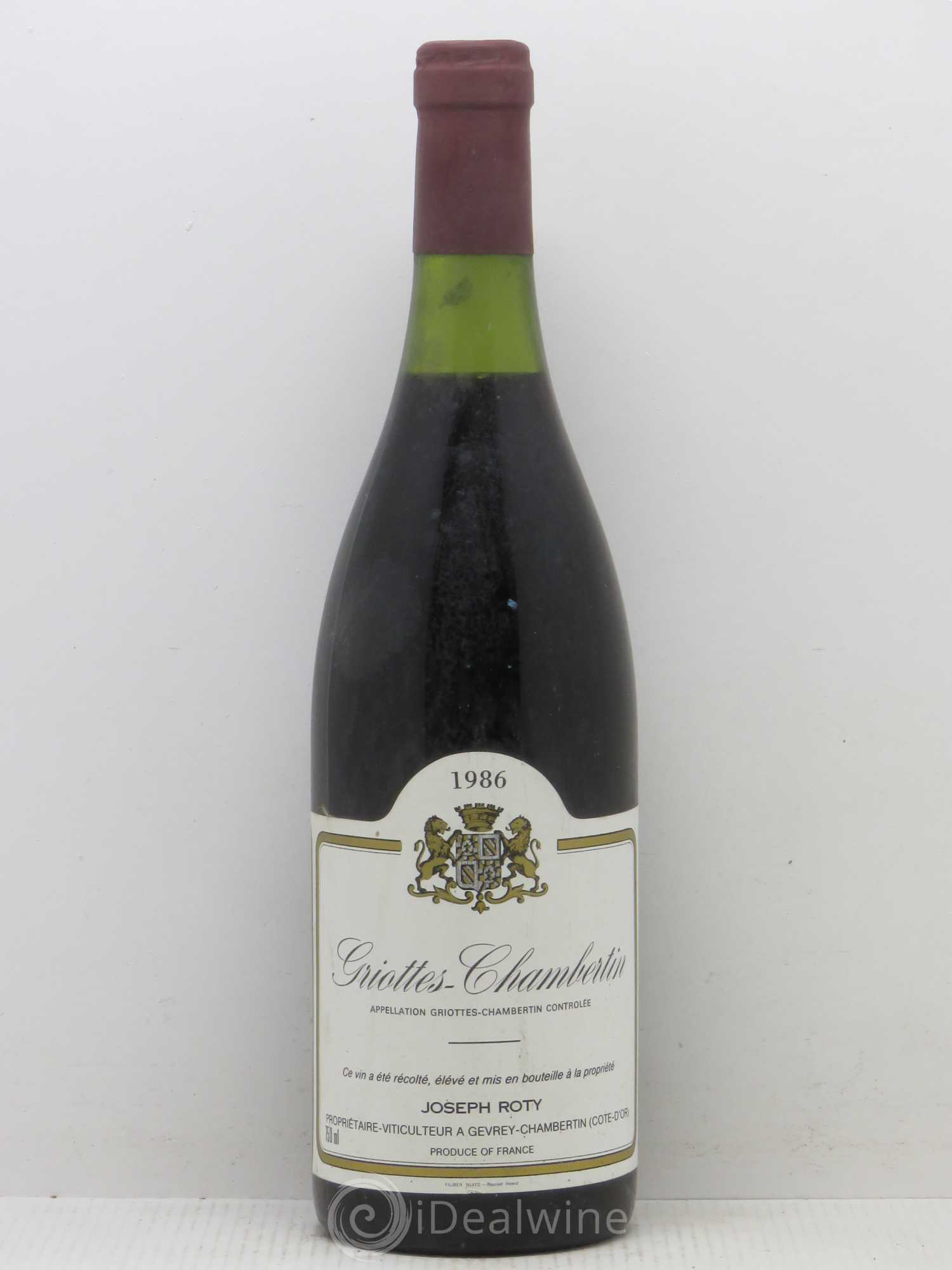 Griotte-Chambertin Grand Cru Joseph Roty (Domaine) 1986 - Lot de 1 bouteille - 0