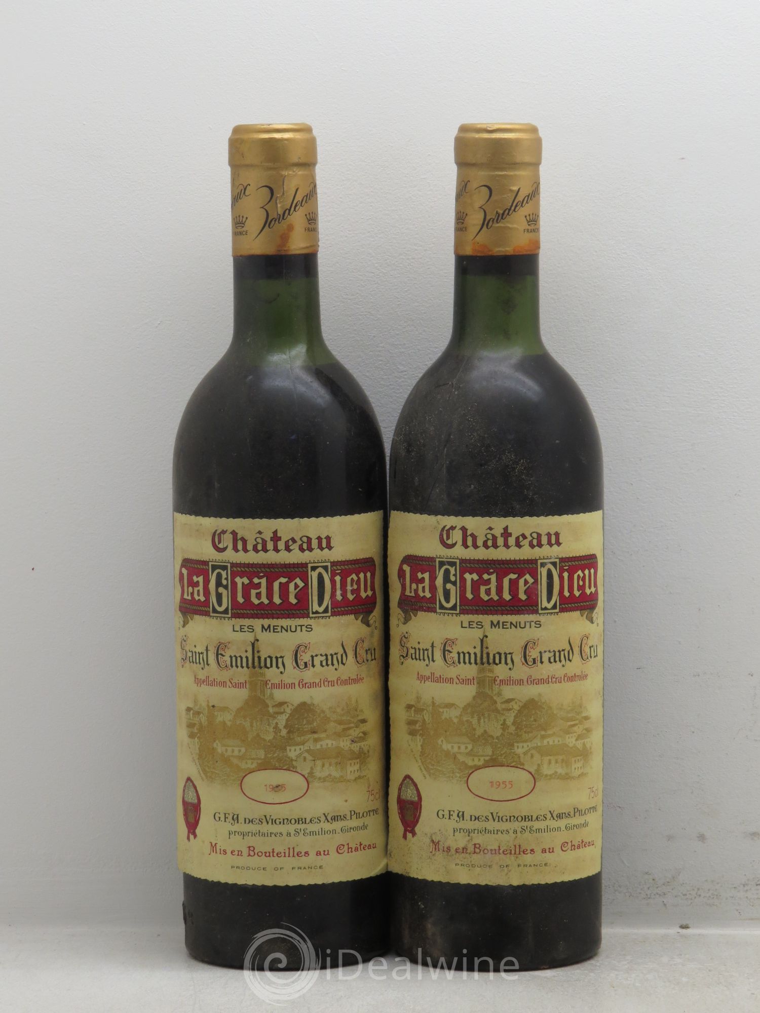 Château la Grâce Dieu 1955 - Lot de 2 bouteilles - 0