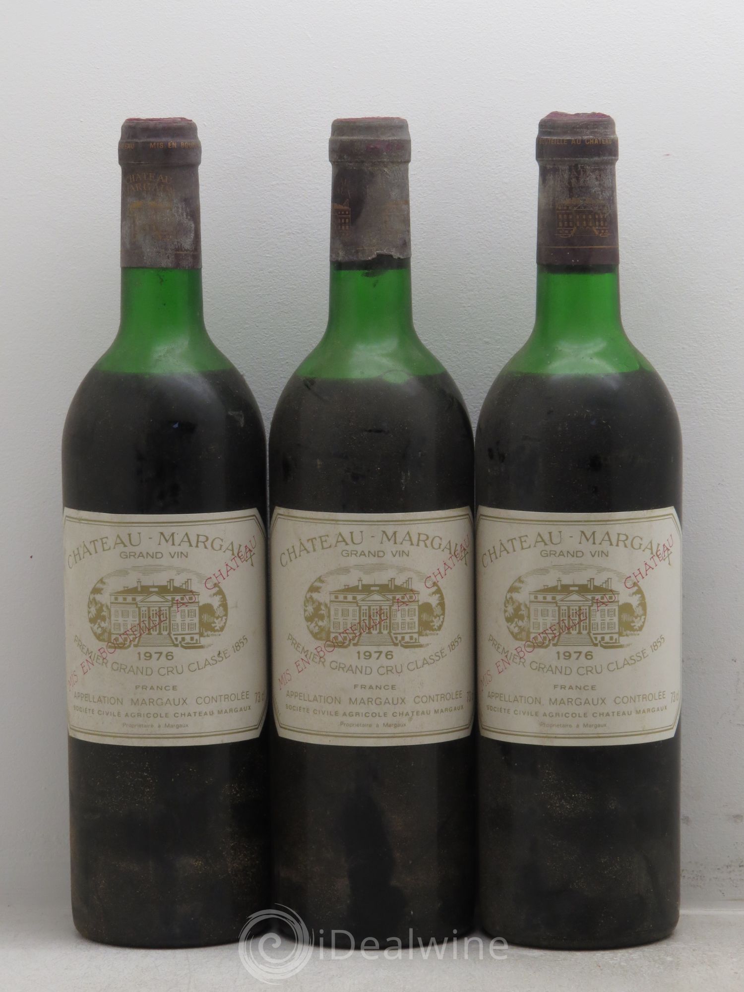 Château Margaux 1er Grand Cru Classé 1976 - Lot de 3 bouteilles - 0