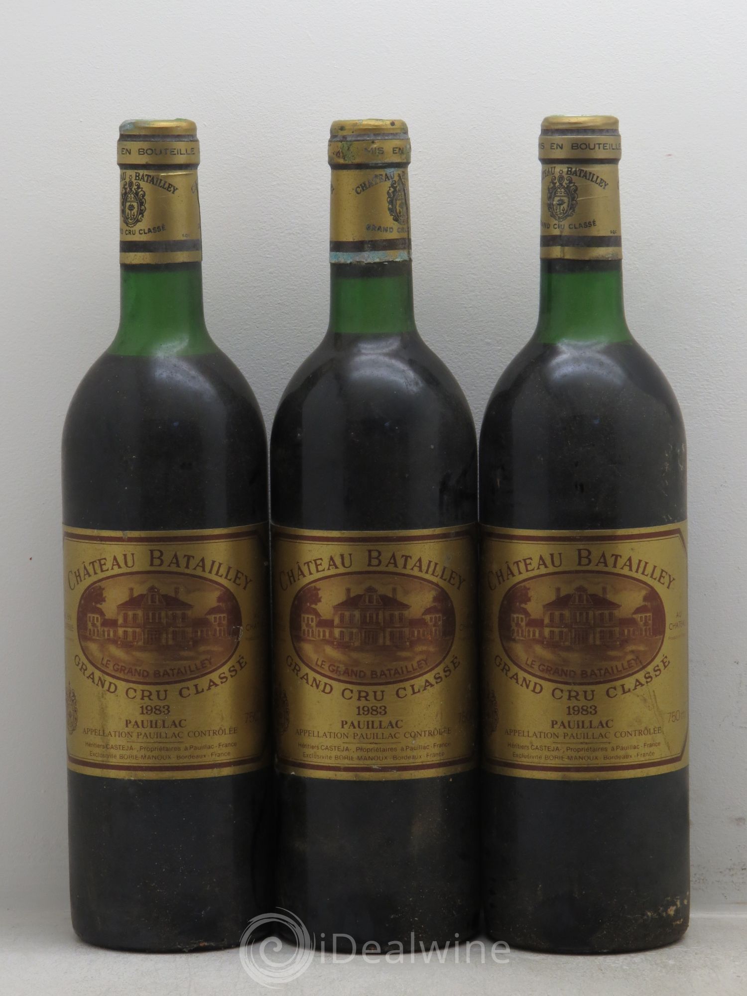 Château Batailley 5ème Grand Cru Classé 1983 - Lot de 3 bouteilles - 0